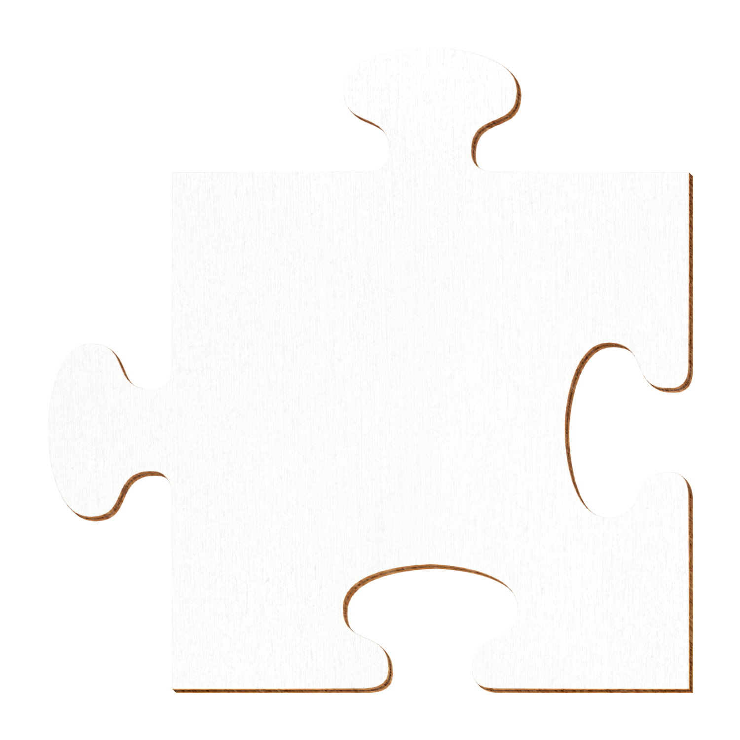 Puzzle Holz Zuschnitt Weiß 5-50cm