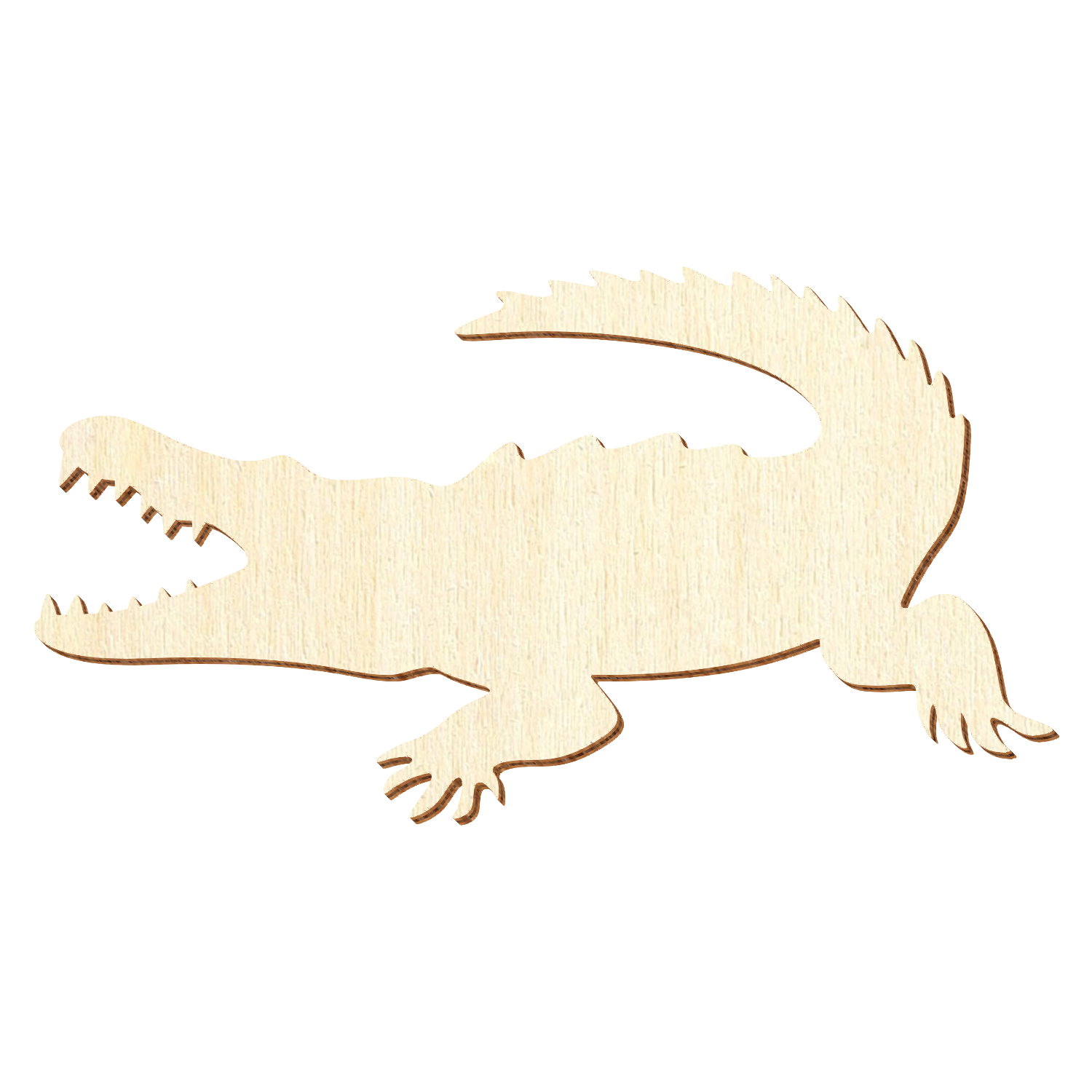 Krokodil Holz Zuschnitt 3-50cm