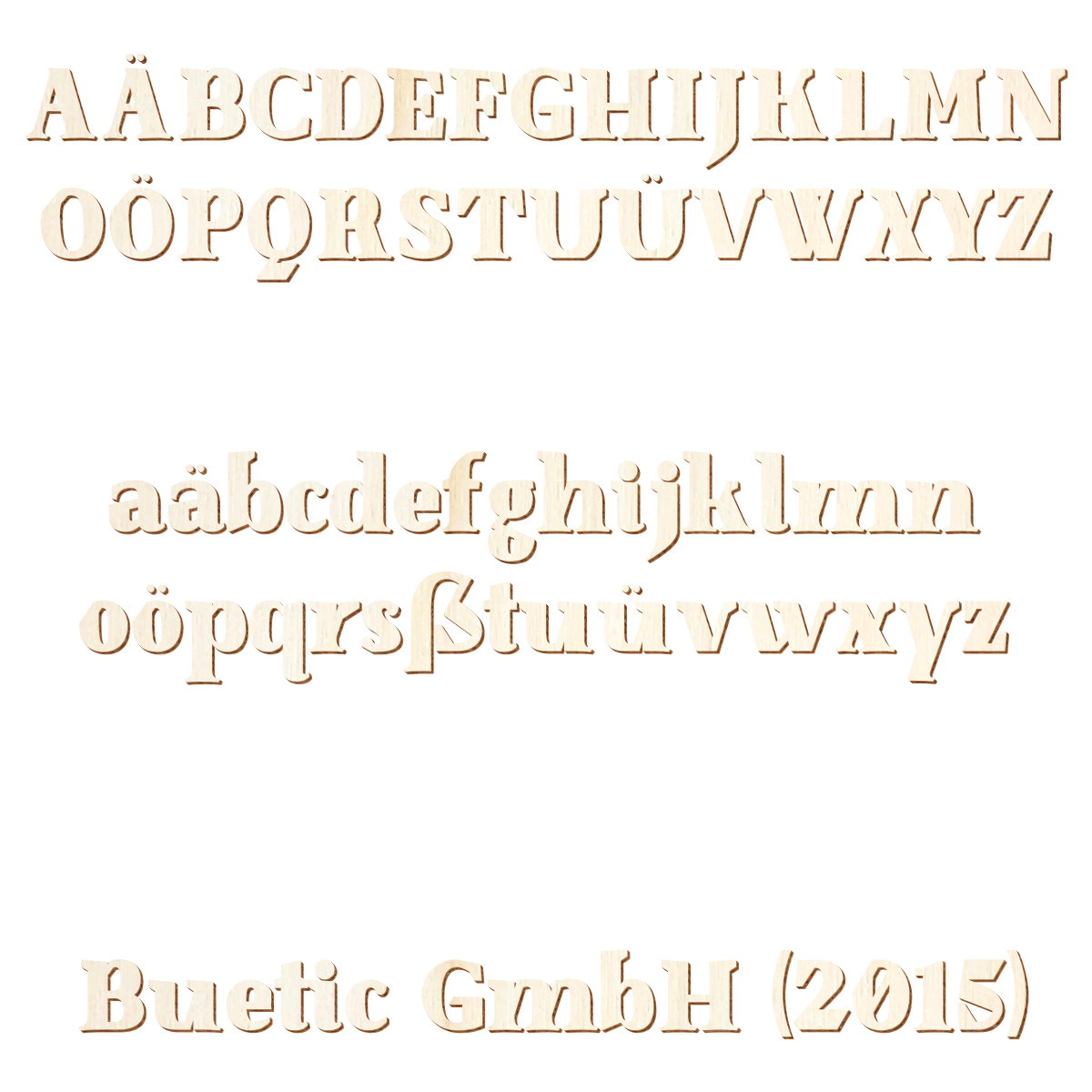 Holz Buchstaben Senza Bella Black