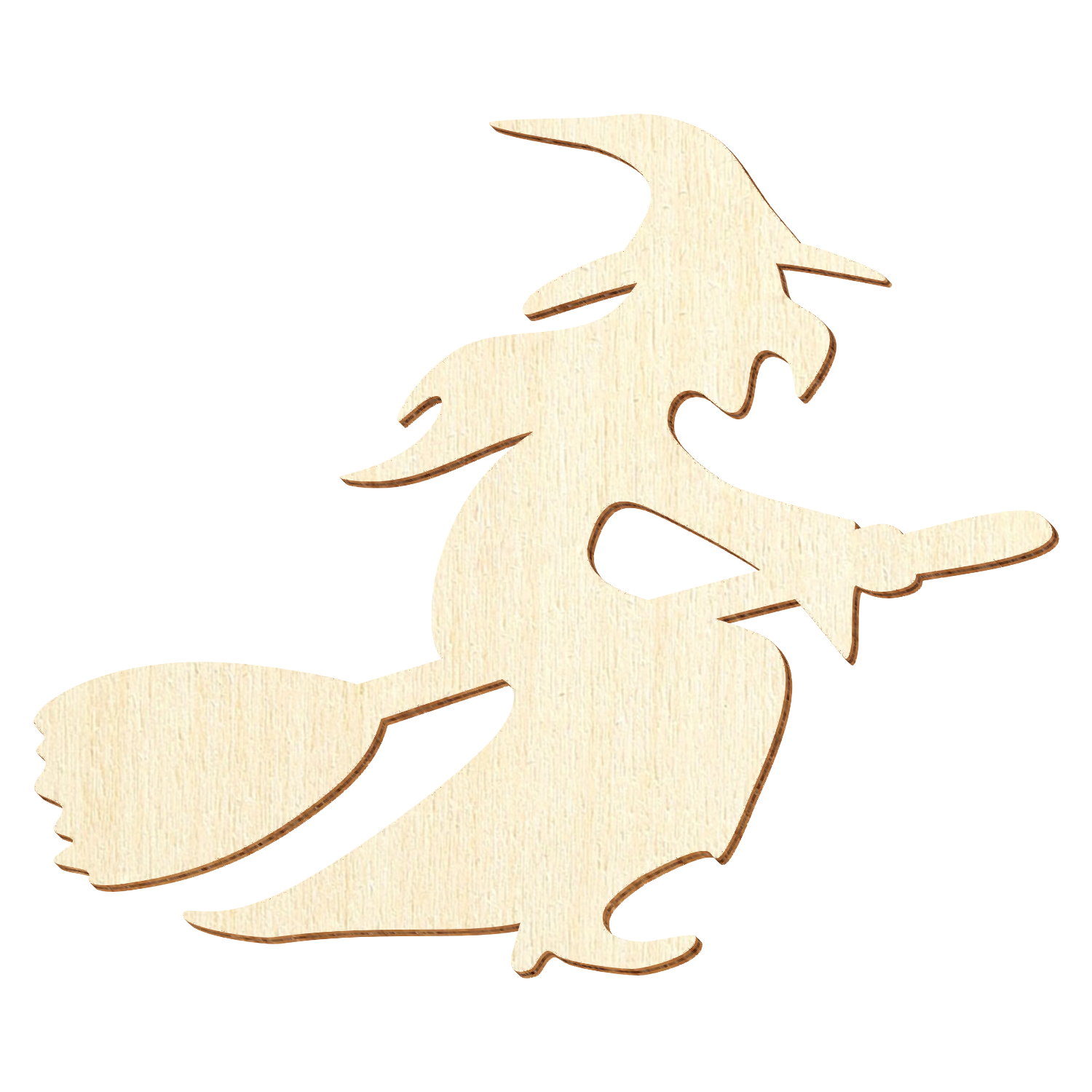 Fliegende Hexe V1 Holz Zuschnitt 3-50cm