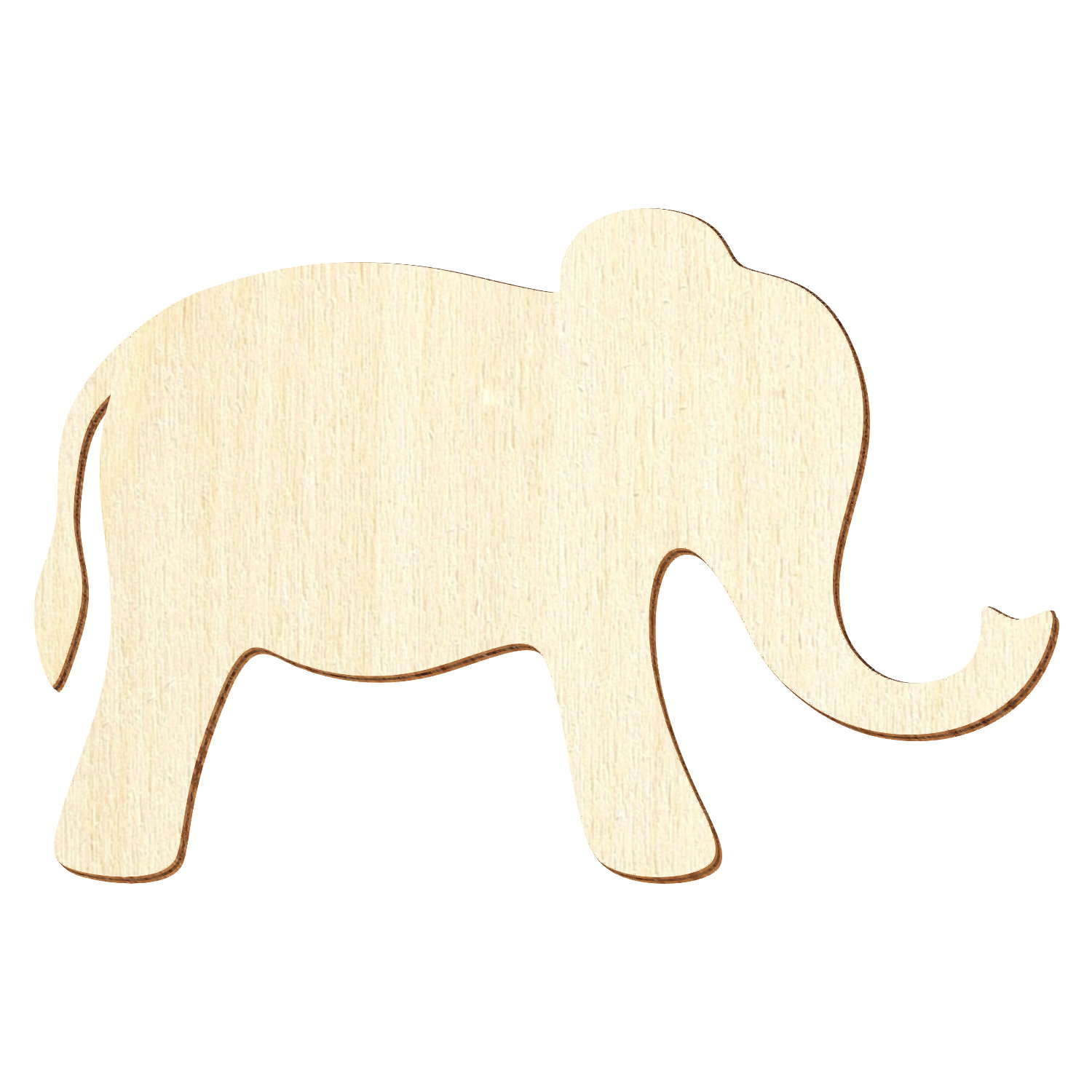 Einfacher Elefant Holz Zuschnitt 3-50cm