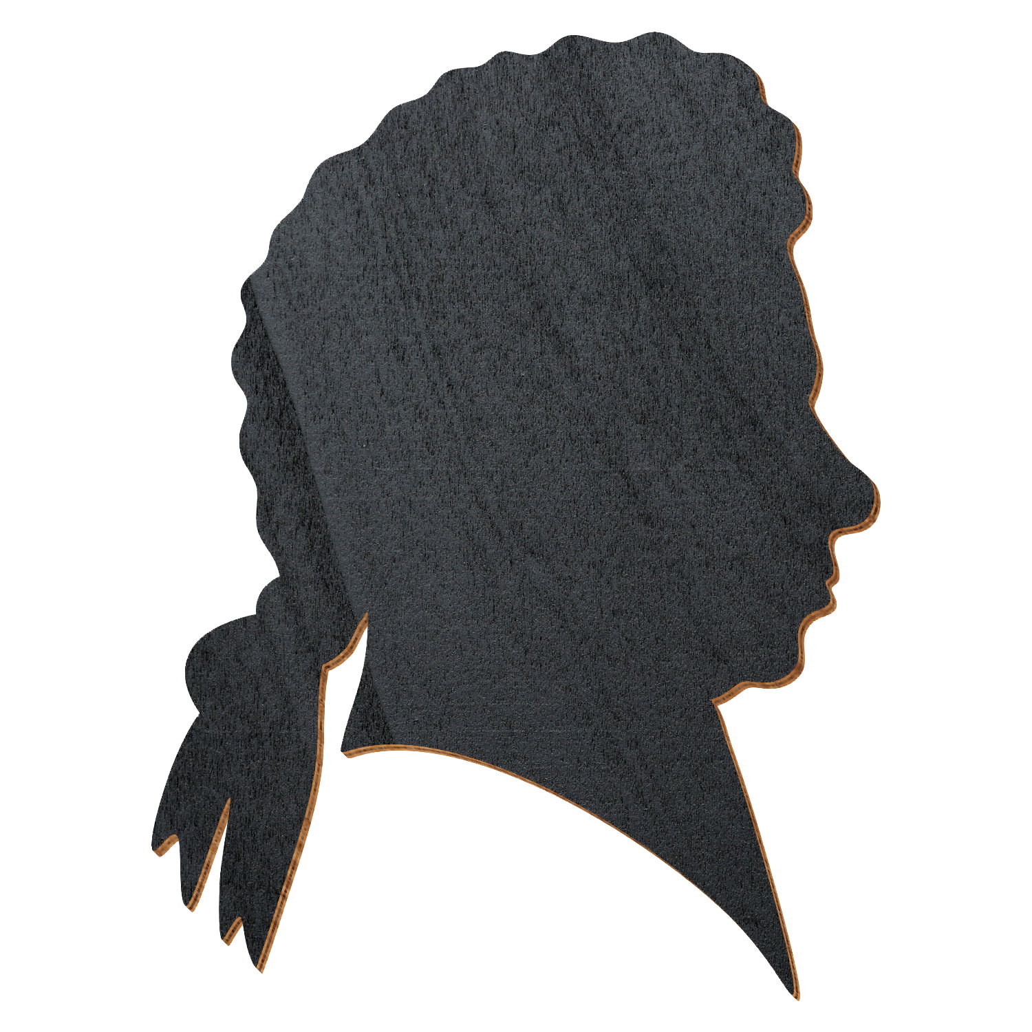 Wolfgang Amadeus Mozart Holz Profil Schwarz 3-50cm