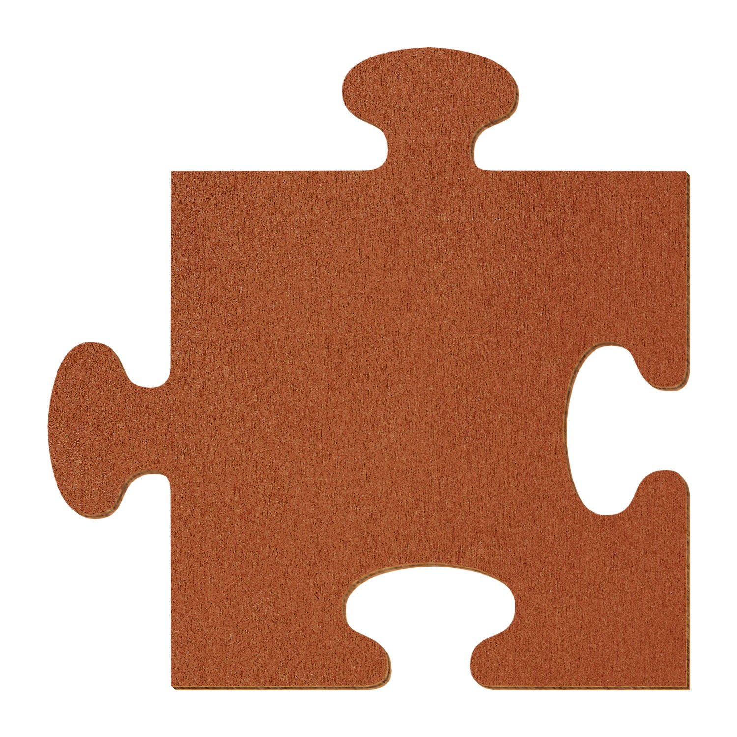 Puzzle Holz Zuschnitt Kupfer 5-50cm