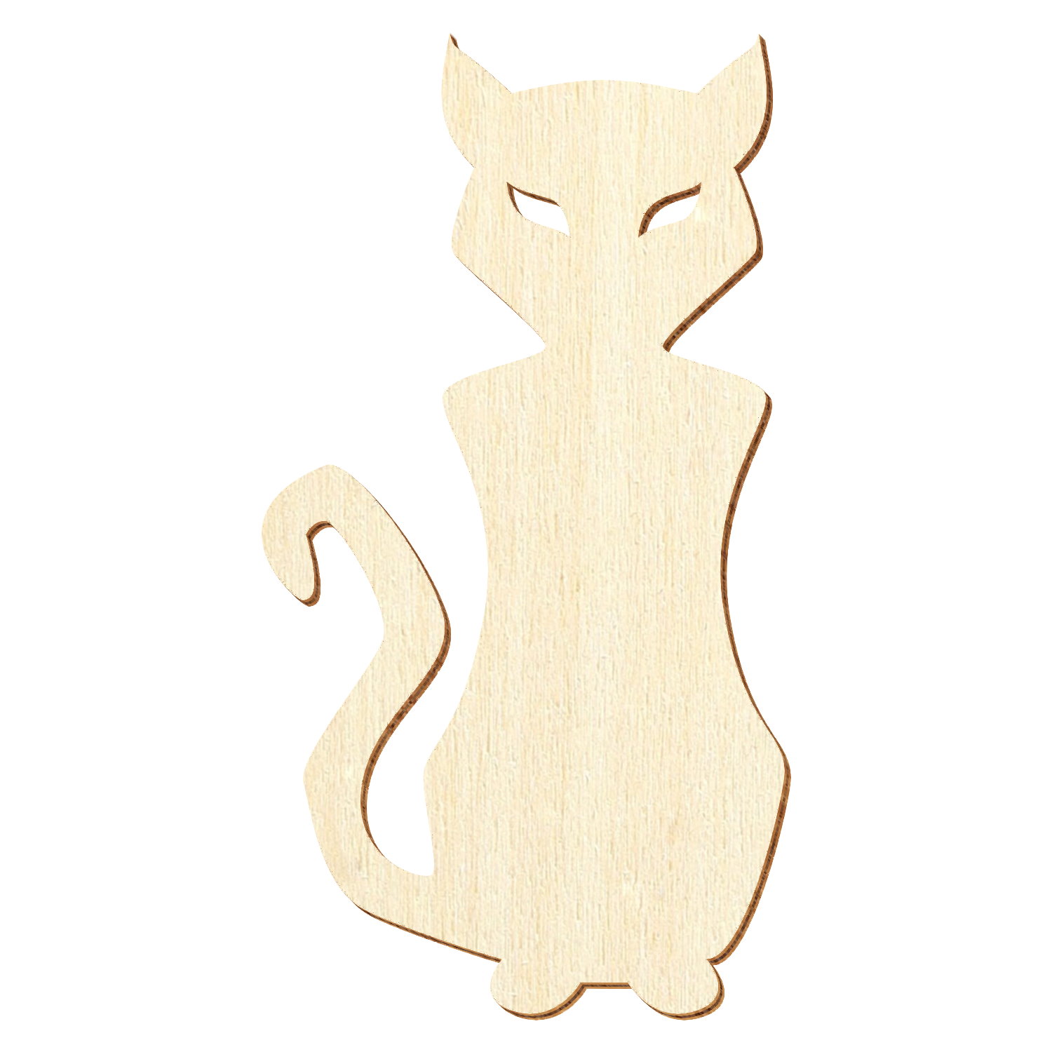 Sitzende Halloween Katze Holz Zuschnitt 5-50cm