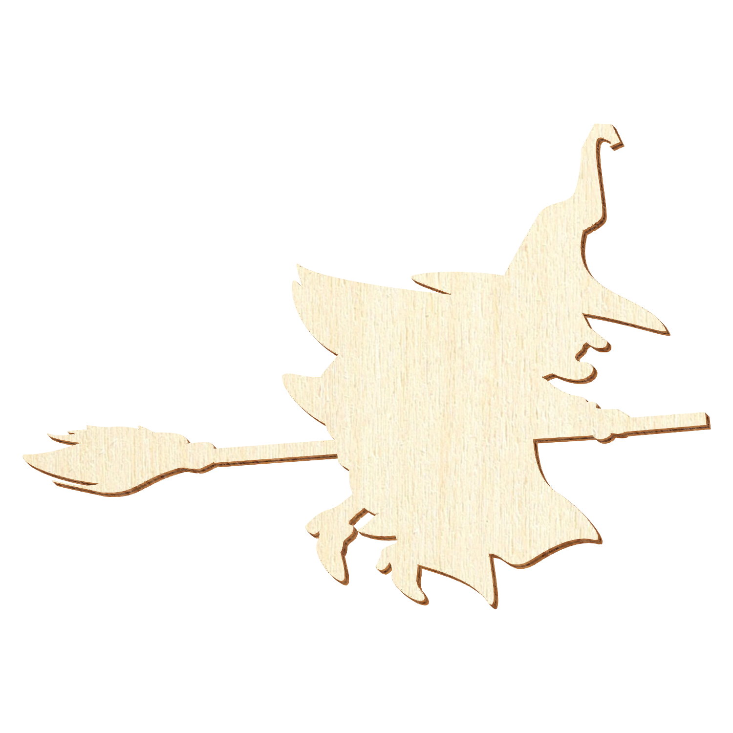Fliegende Hexe Holz Zuschnitt 5-50cm