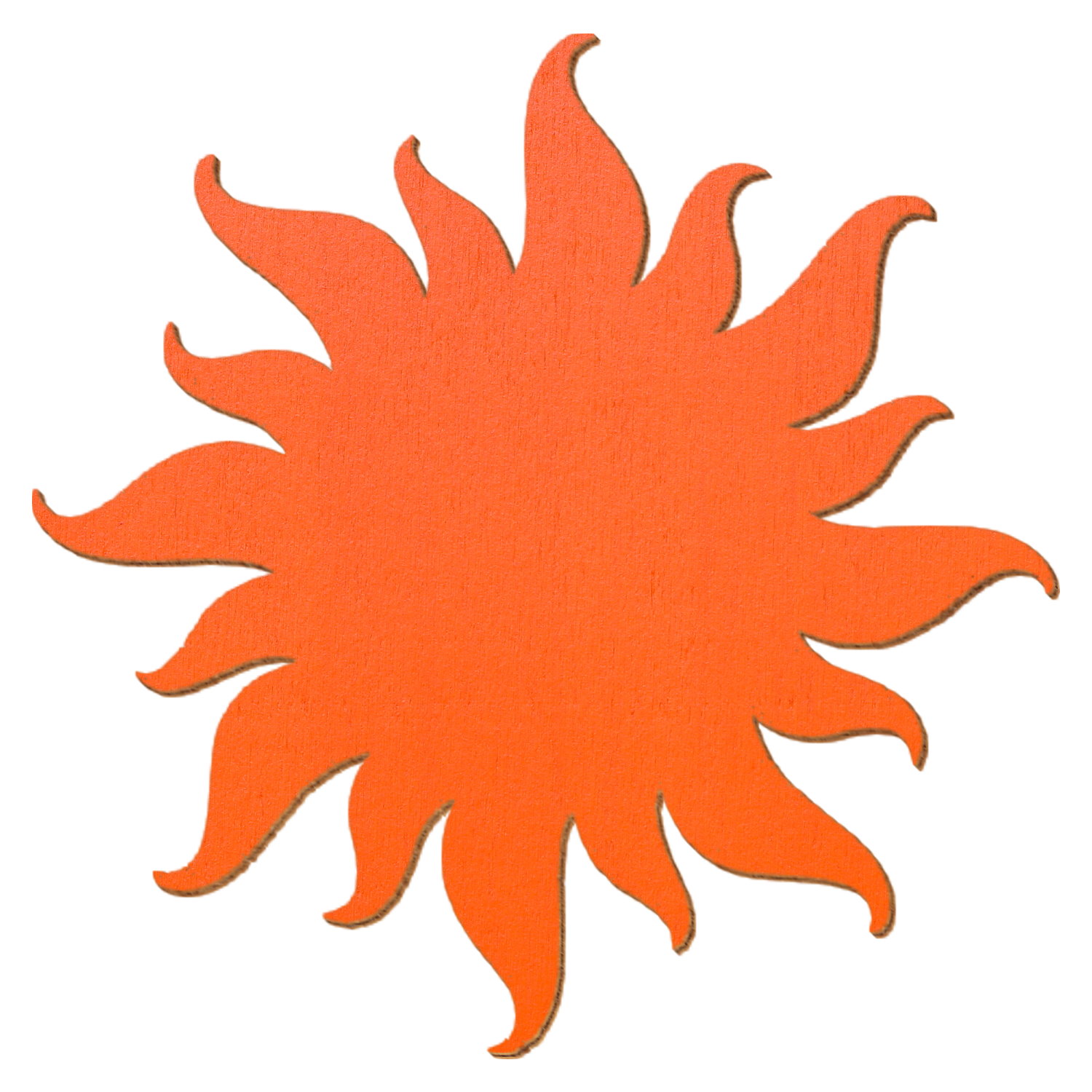 Sonne Orange Holz Zuschnitt 3-50cm