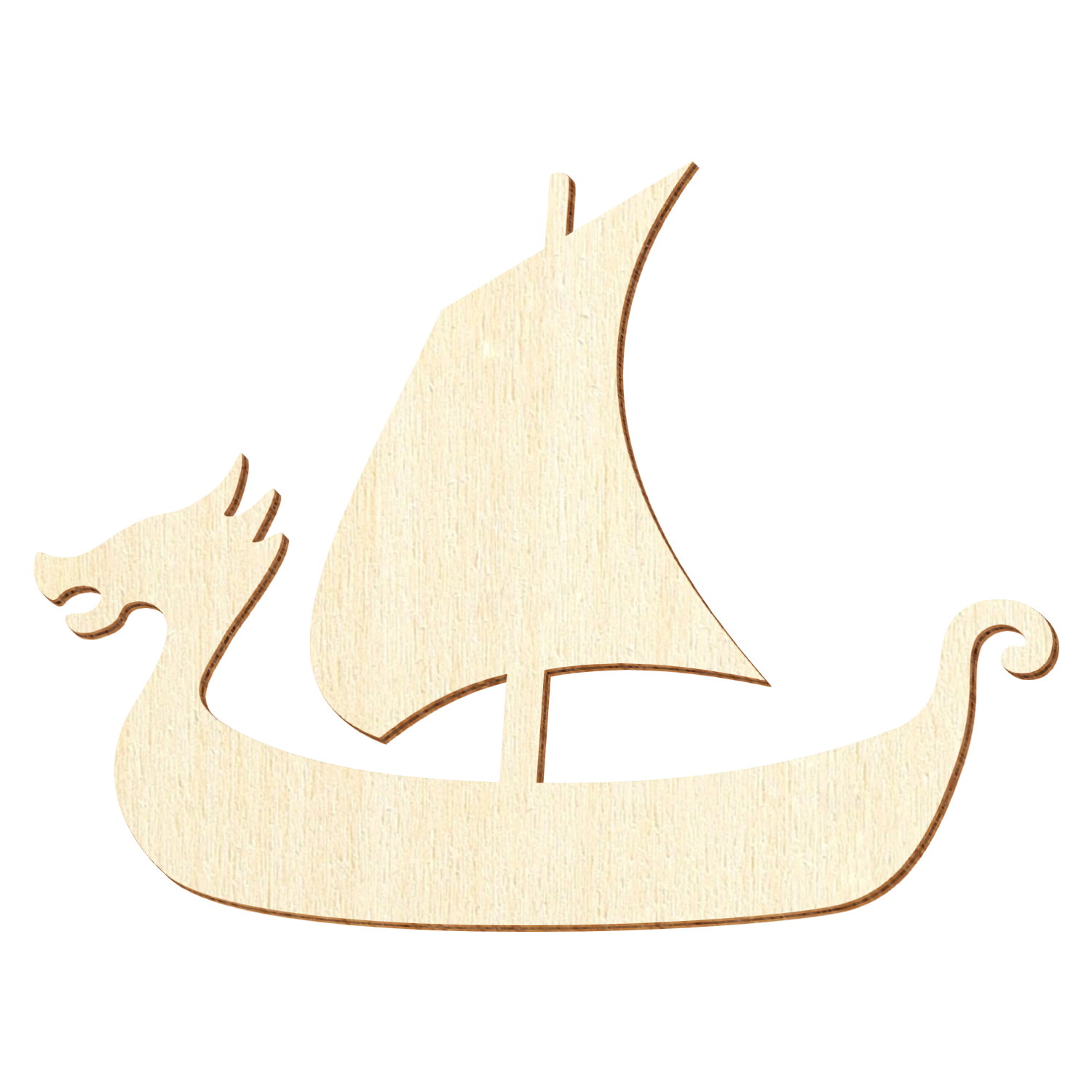 Vikingerschiff Holz Zuschnitt 5-50cm