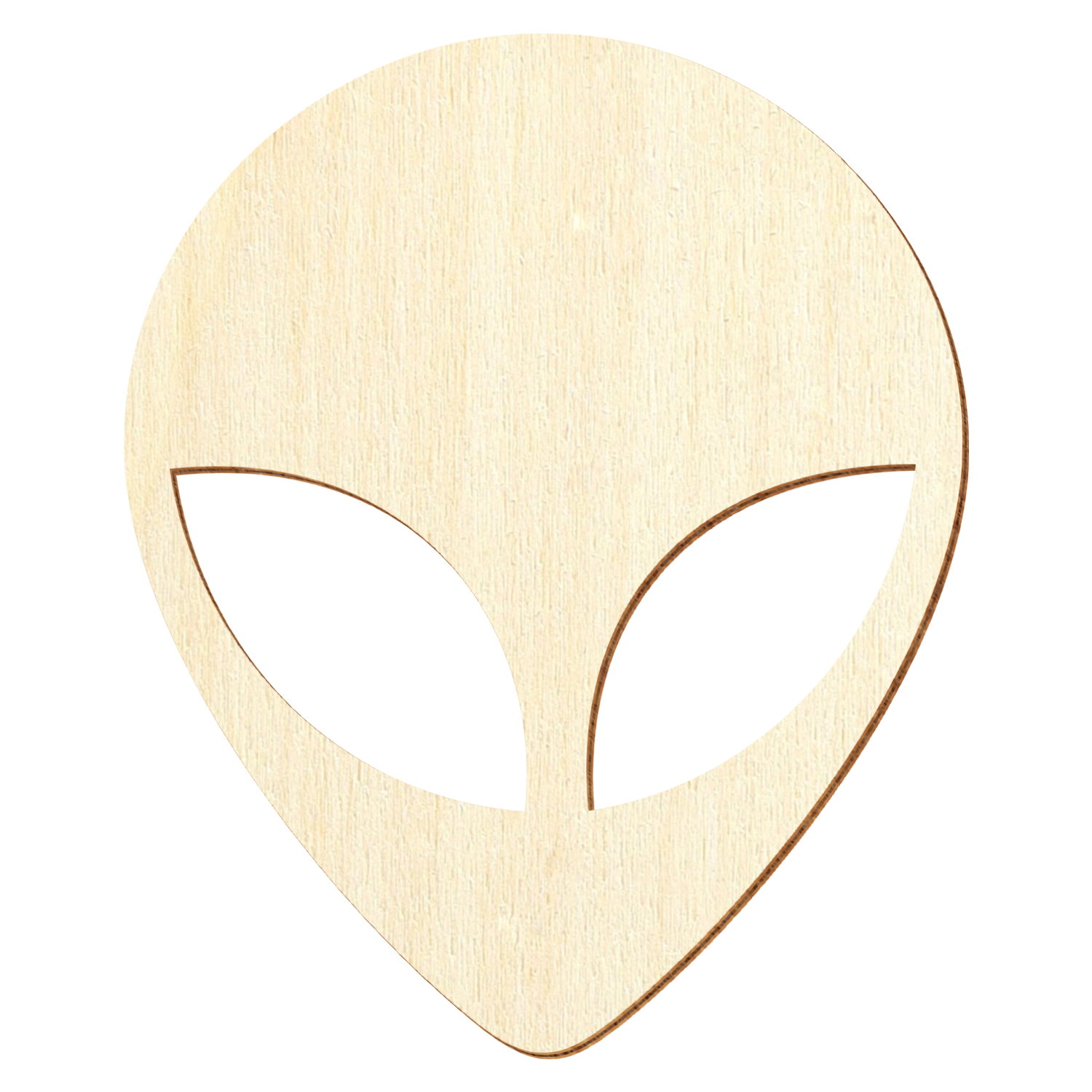Alien Kopf Holz Zuschnitt 3-50cm