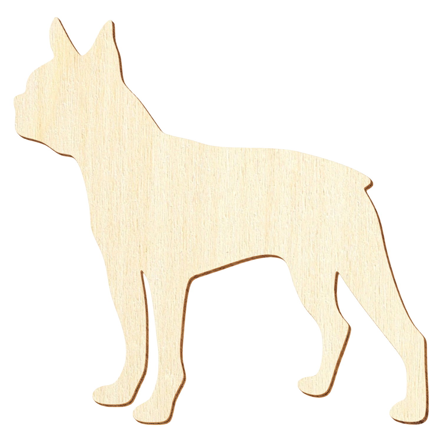 Boston Terrier Holz Zuschnitt 3-50cm