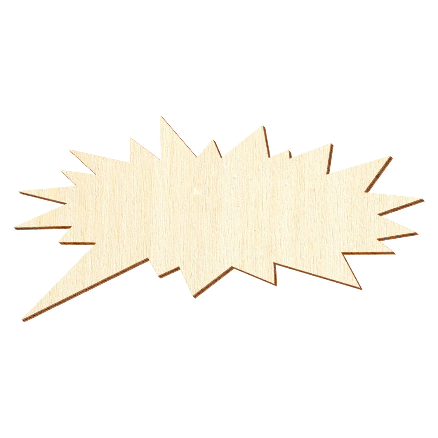 Sprechblase Zacken V1 Holz Zuschnitt 3-50cm