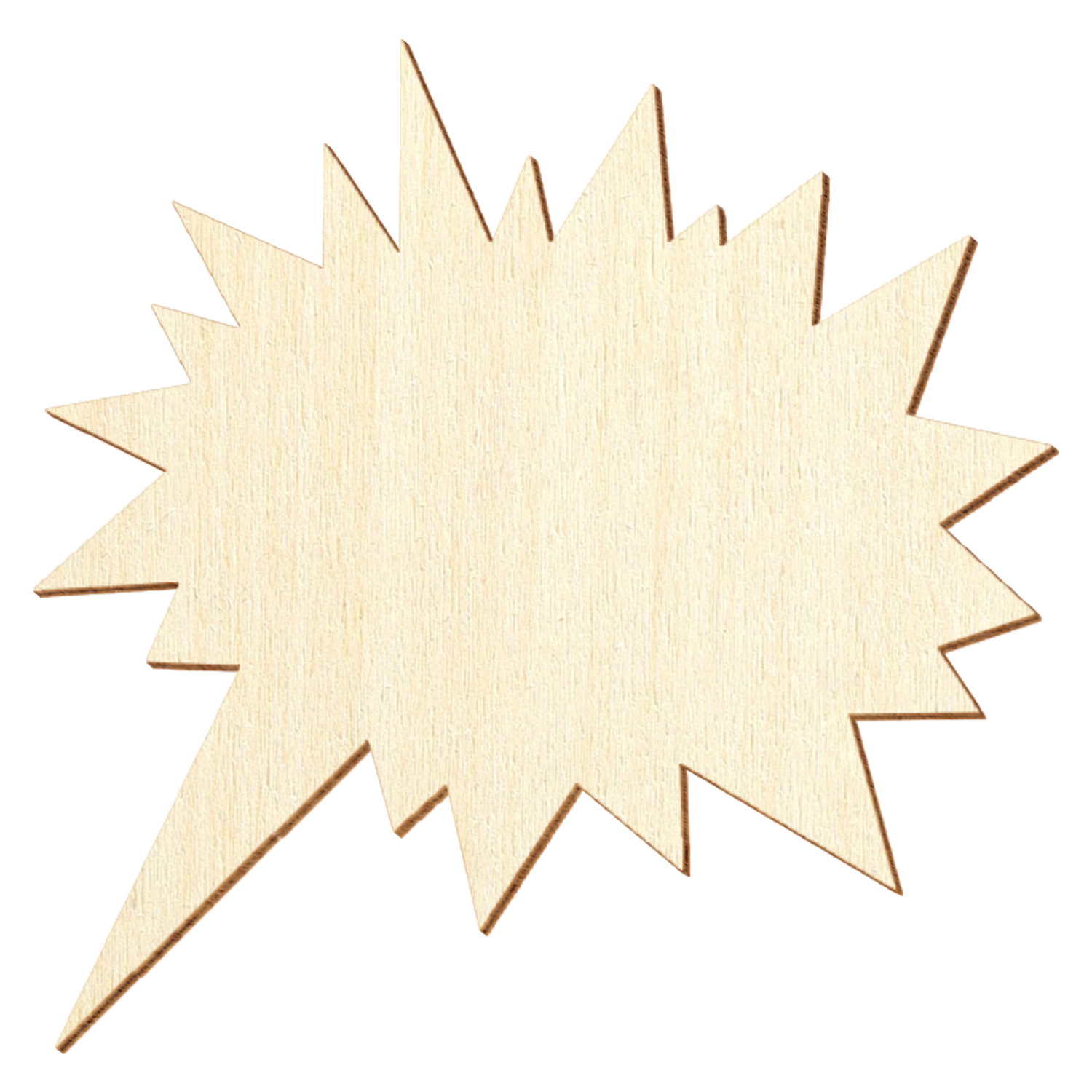 Sprechblase Zacken V2 Holz Zuschnitt 3-50cm