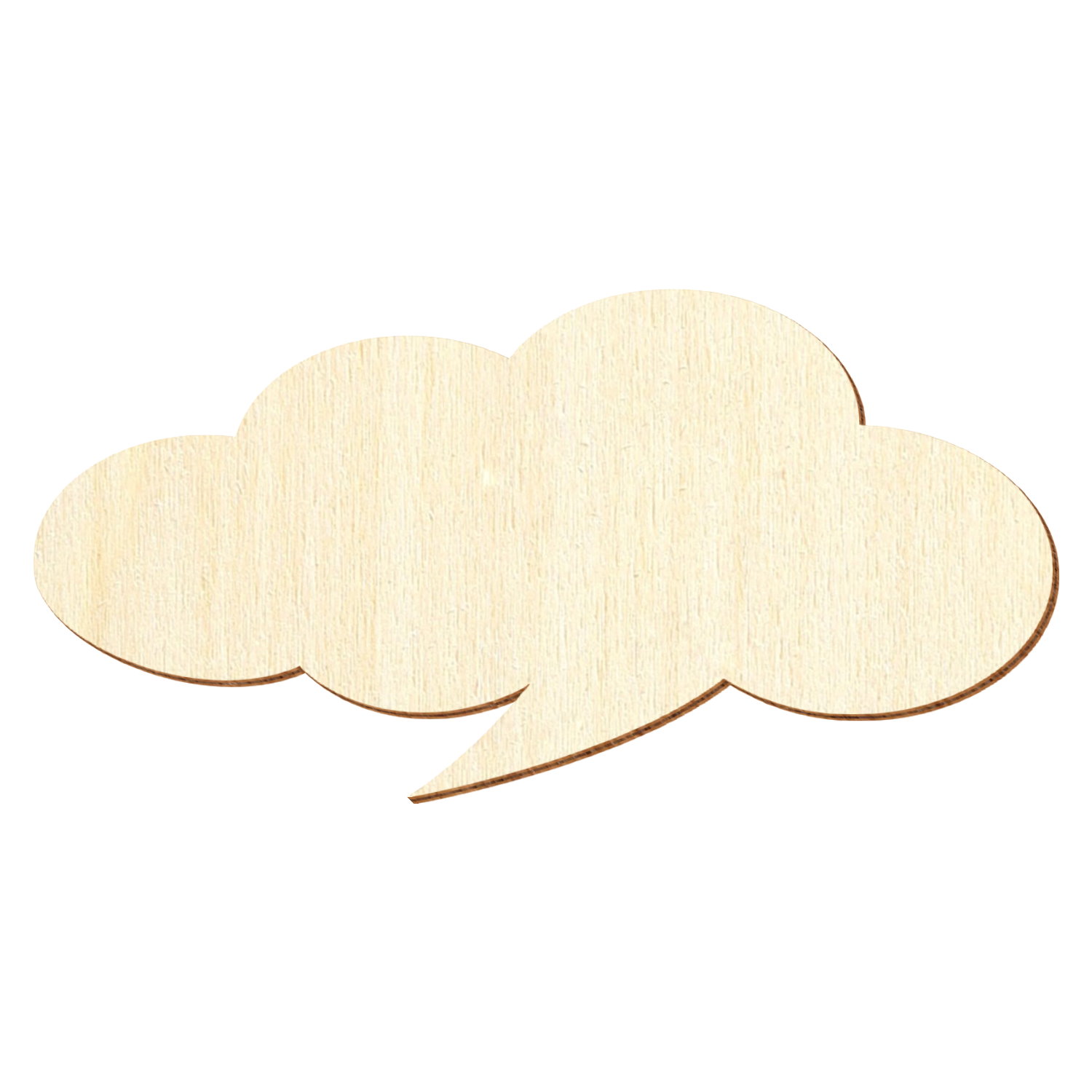 Sprechblase Wolke V2 Holz Zuschnitt 3-50cm