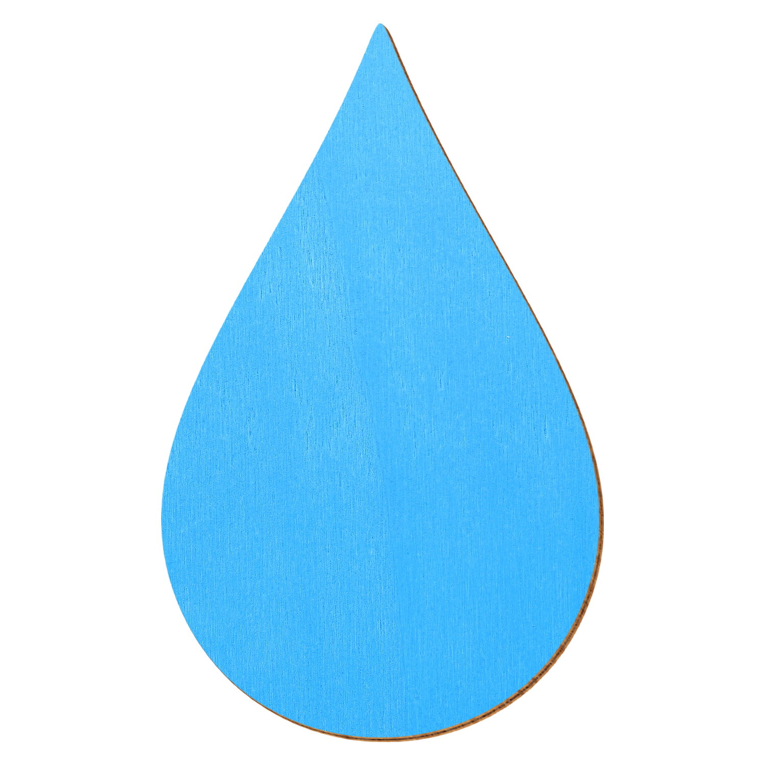 Regentropfen Hellblau Holz Zuschnitt 3-50cm