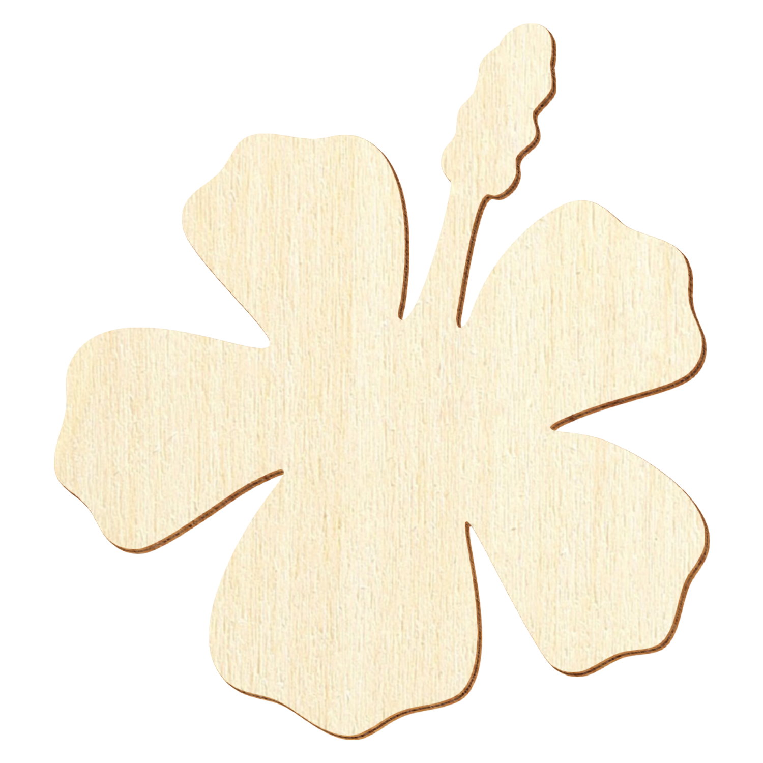 Hibiscusblüte Holz Zuschnitt 3-50cm