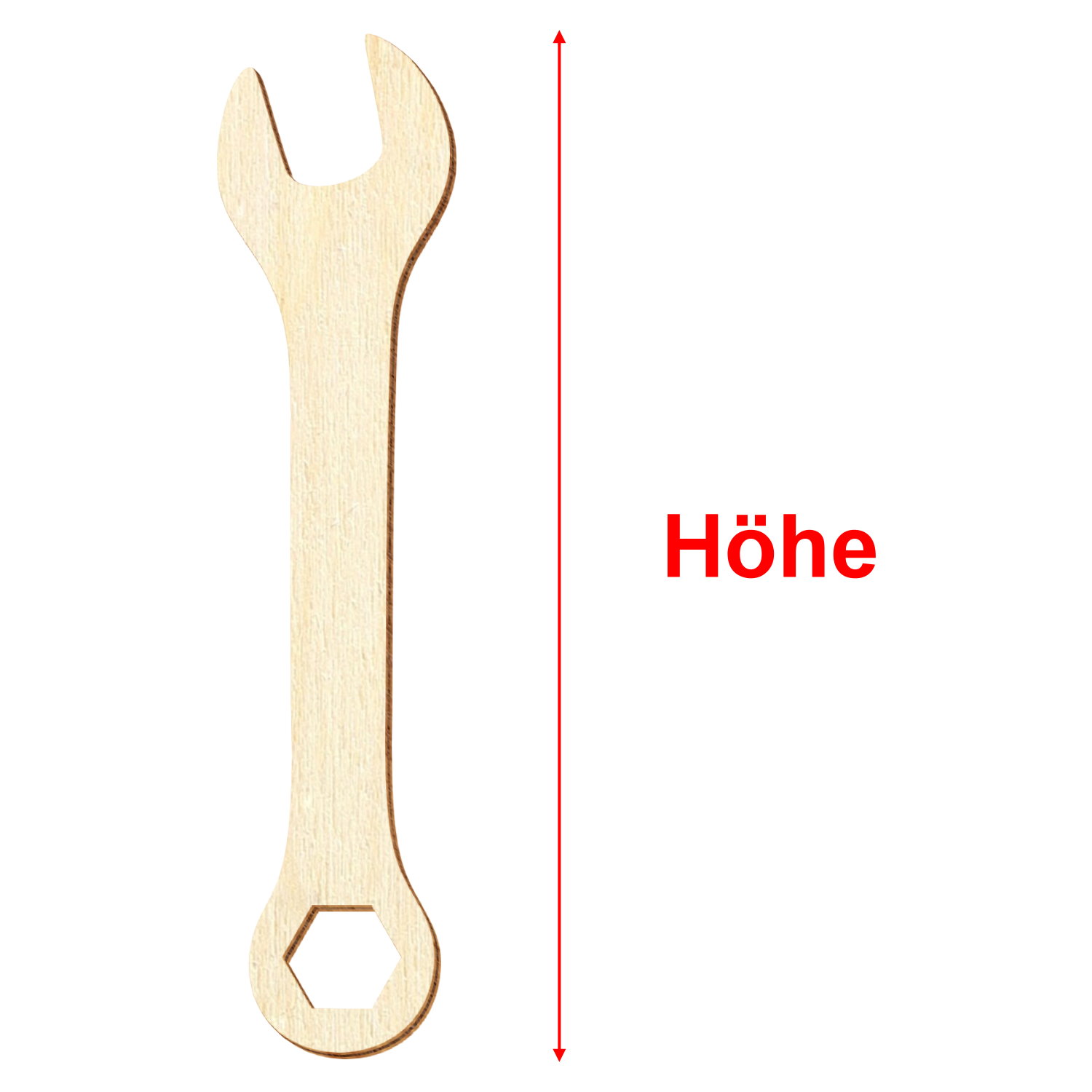 Ringschlüssel Schraubenschlüssel Holz Zuschnitt 3-50cm - Maße