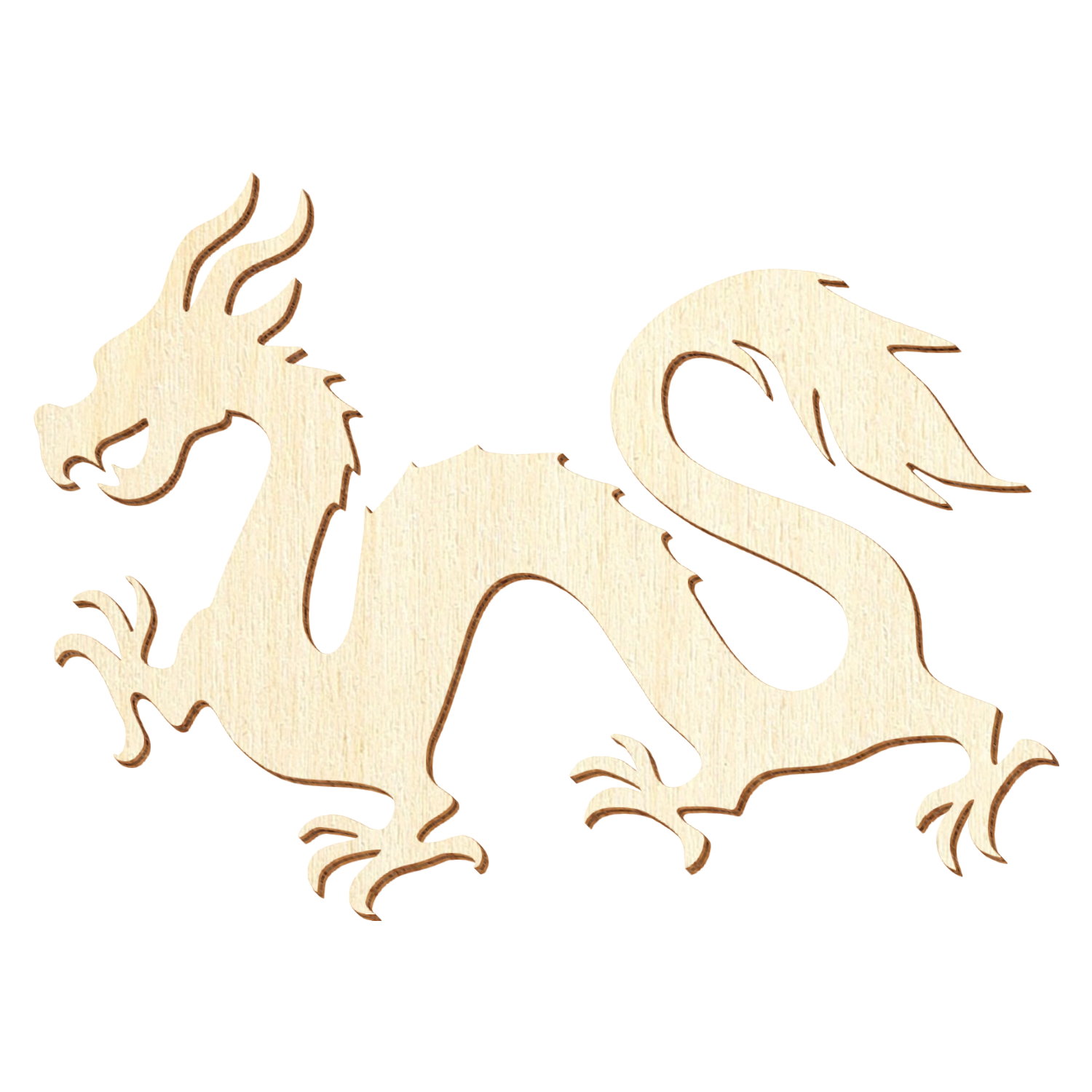 Chinesischer Drachen Holz Zuschnitt 5-50cm