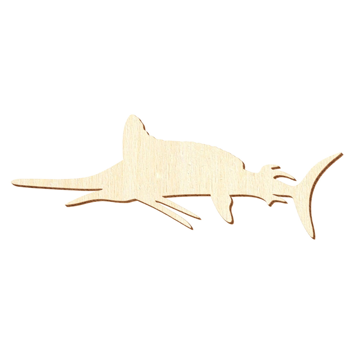 Schwertfisch Marlin Holz Zuschnitt 5-50cm
