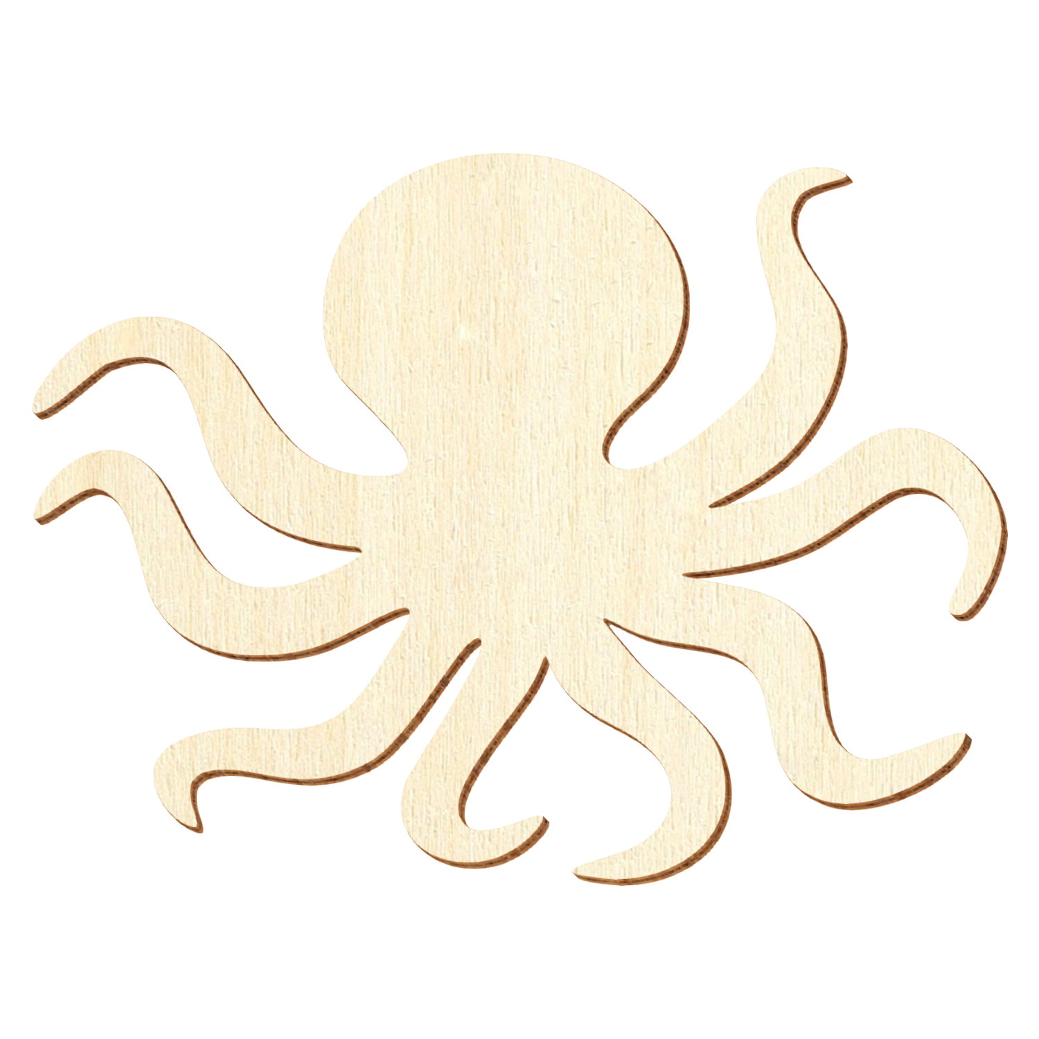 Oktopus Holz Zuschnitt 5-50cm