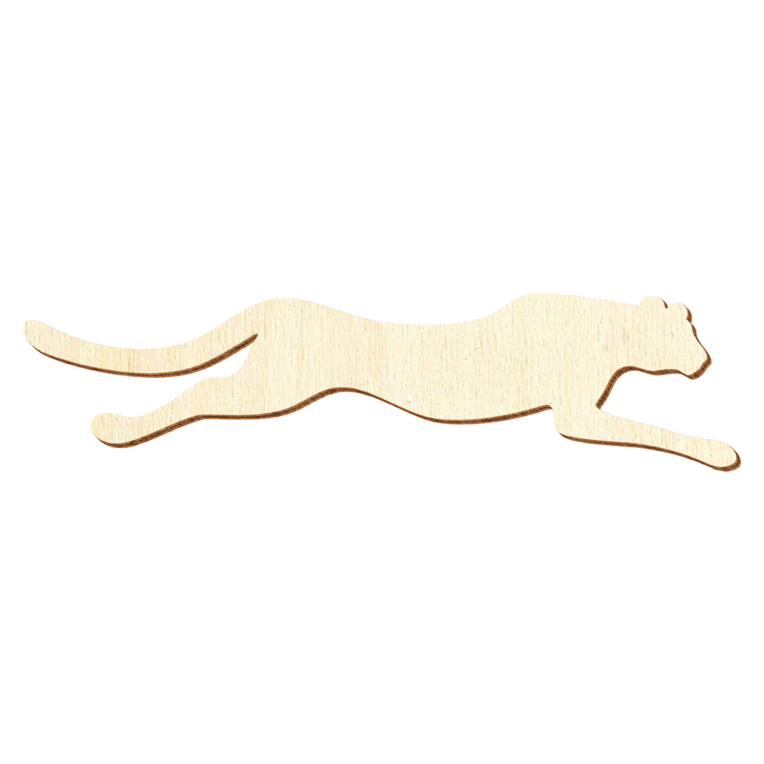 Rennender Gepard Holz Zuschnitt 3-50cm