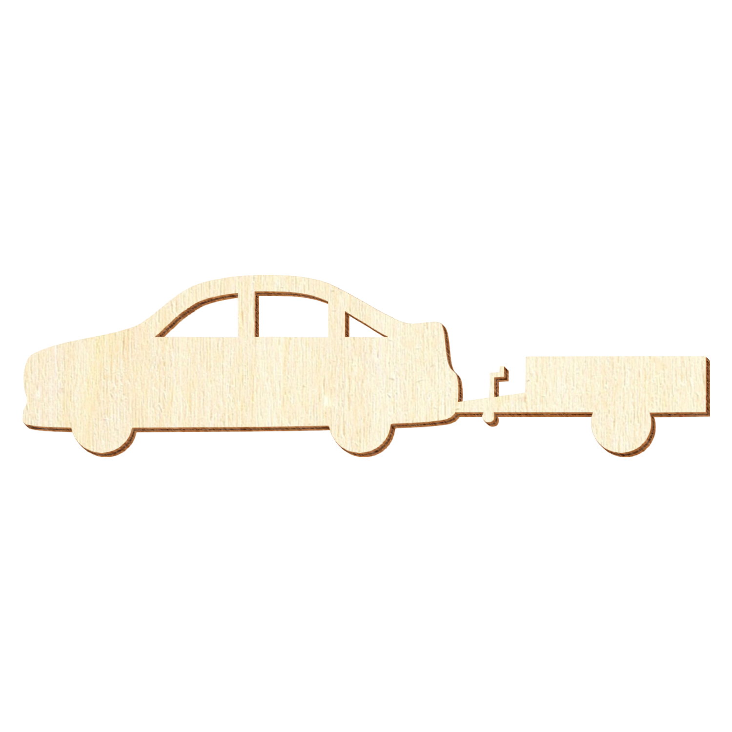 Auto V3 mit Anhänger Holz Zuschnitt 5-50cm