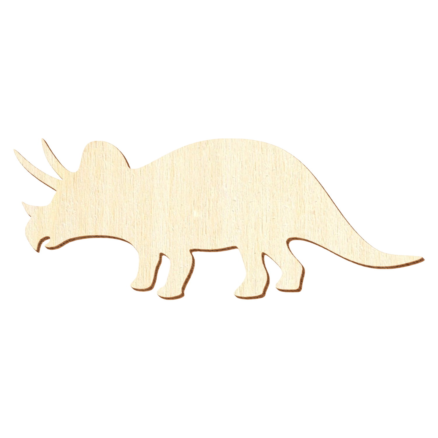 Triceratops Holz Zuschnitt 3-50cm