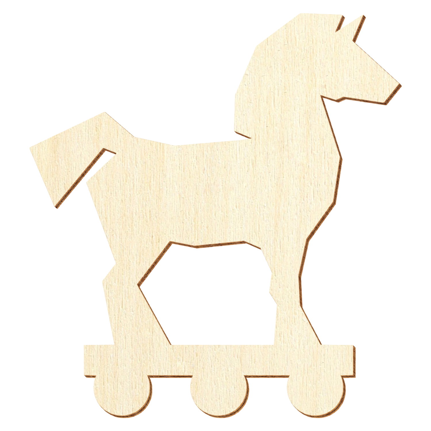 Trojanisches Pferd Holz Zuschnitt 3-50cm