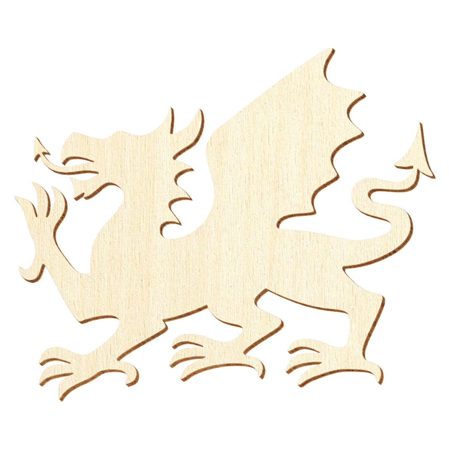 Walisischer Drachen Holz Zuschnitt 5-50cm