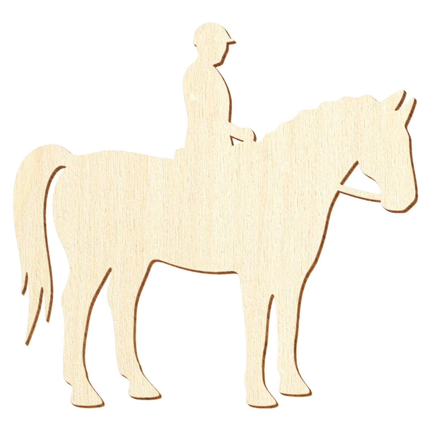 Pferd und Reiter aus Holz Zuschnitt 5-50cm