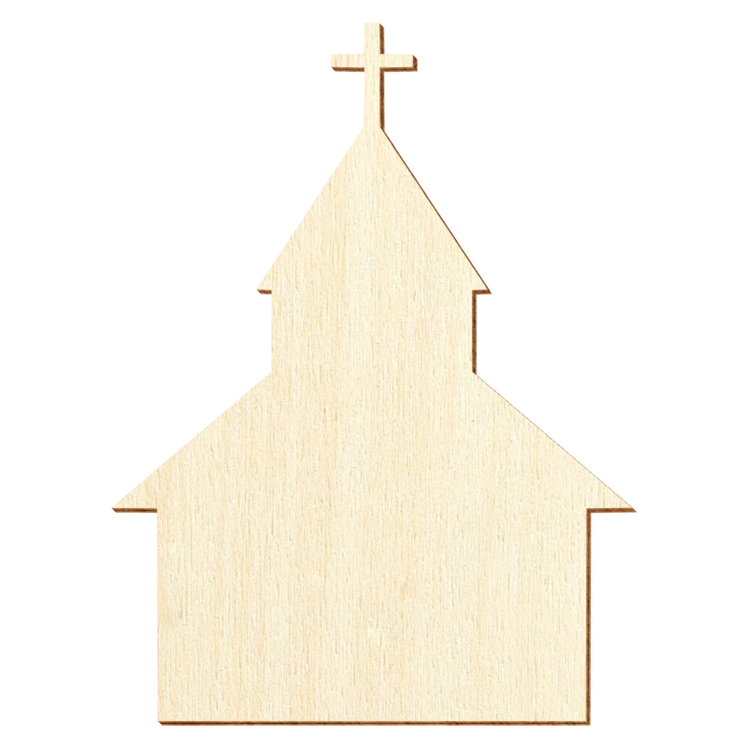 Kirche Holz Zuschnitt 3-50cm