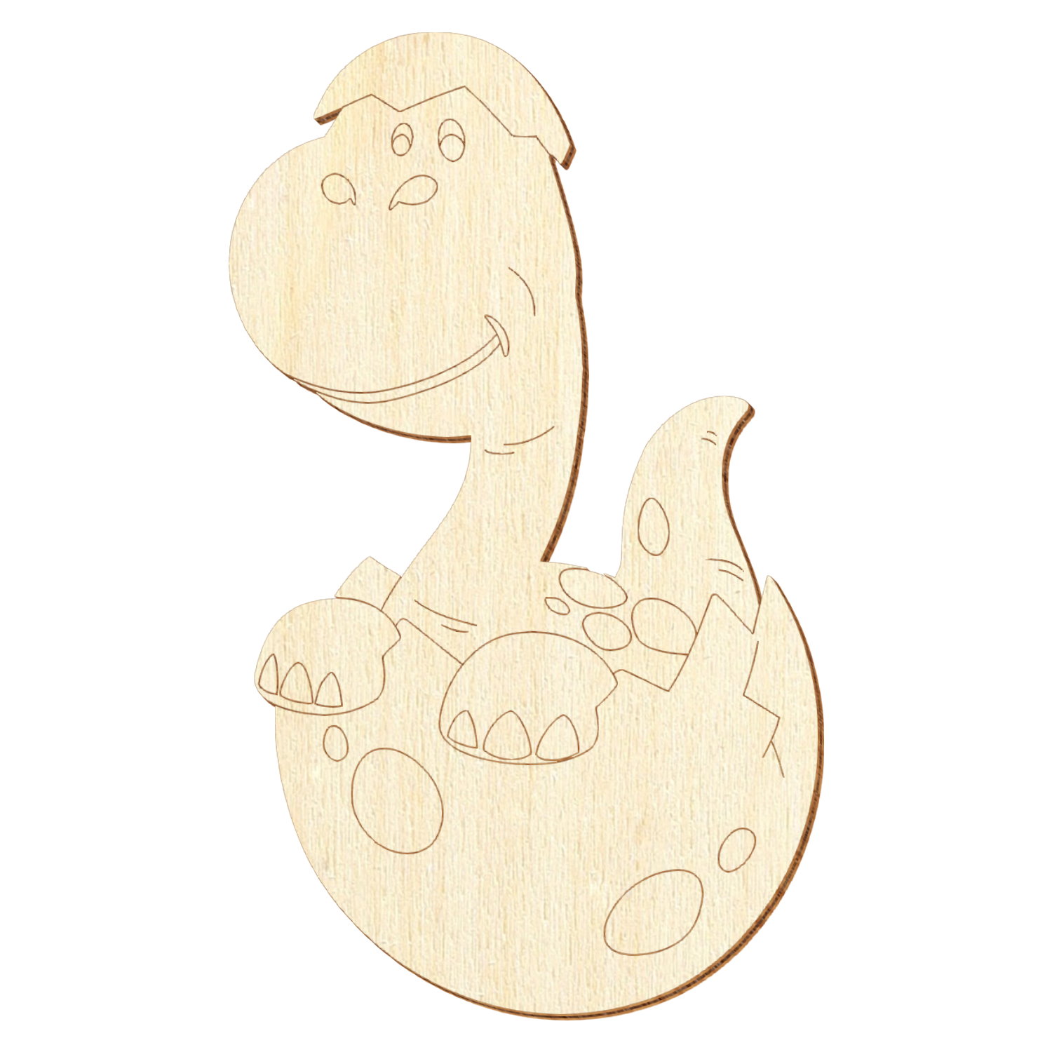 Dino im Ei Holz Zuschnitt 3-50cm