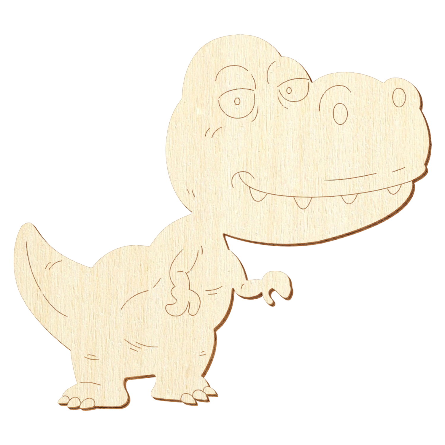 Drolliger T-Rex V1 Holz Zuschnitt 3-50cm