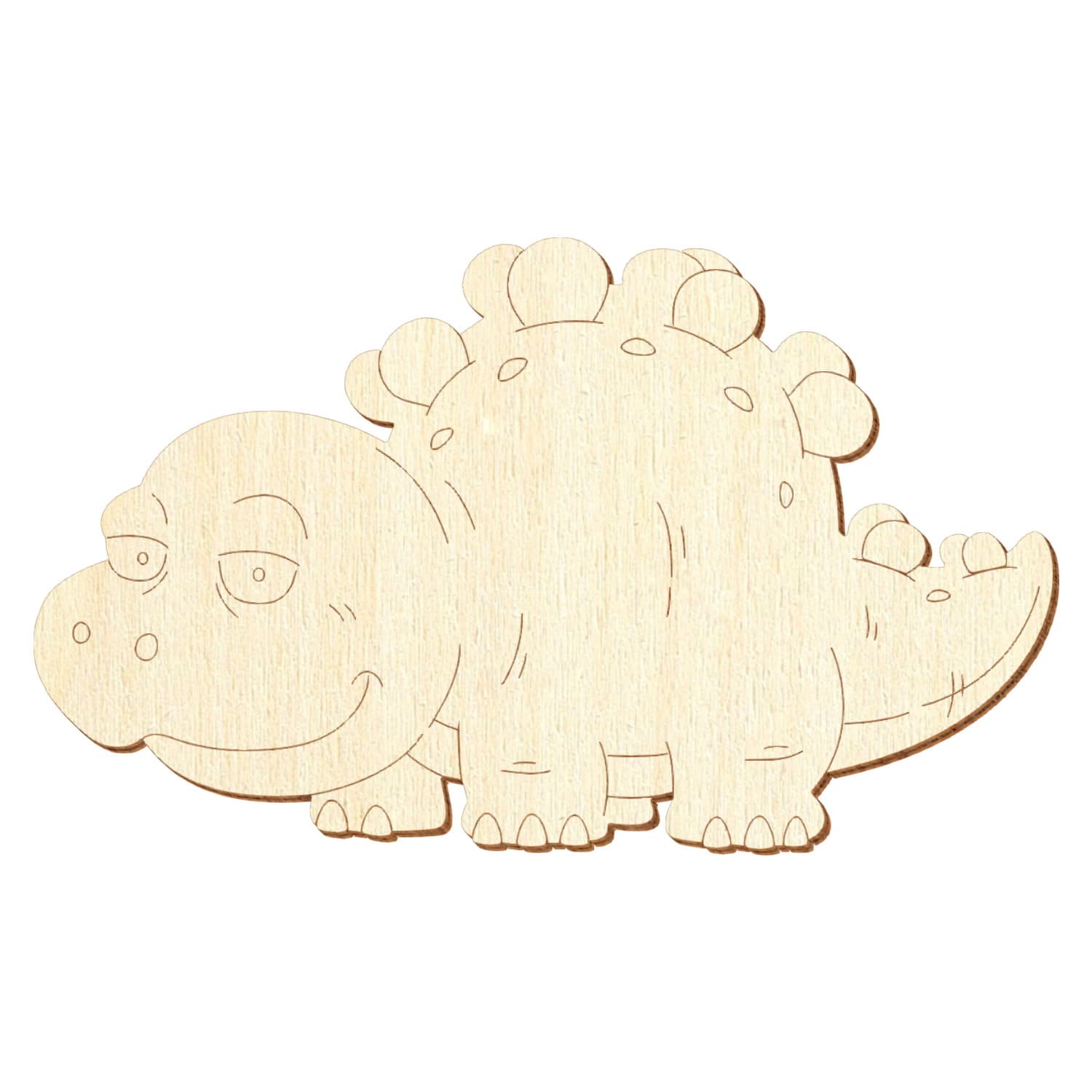 Drolliger Stegosaurus V1 Holz Zuschnitt 3-50cm