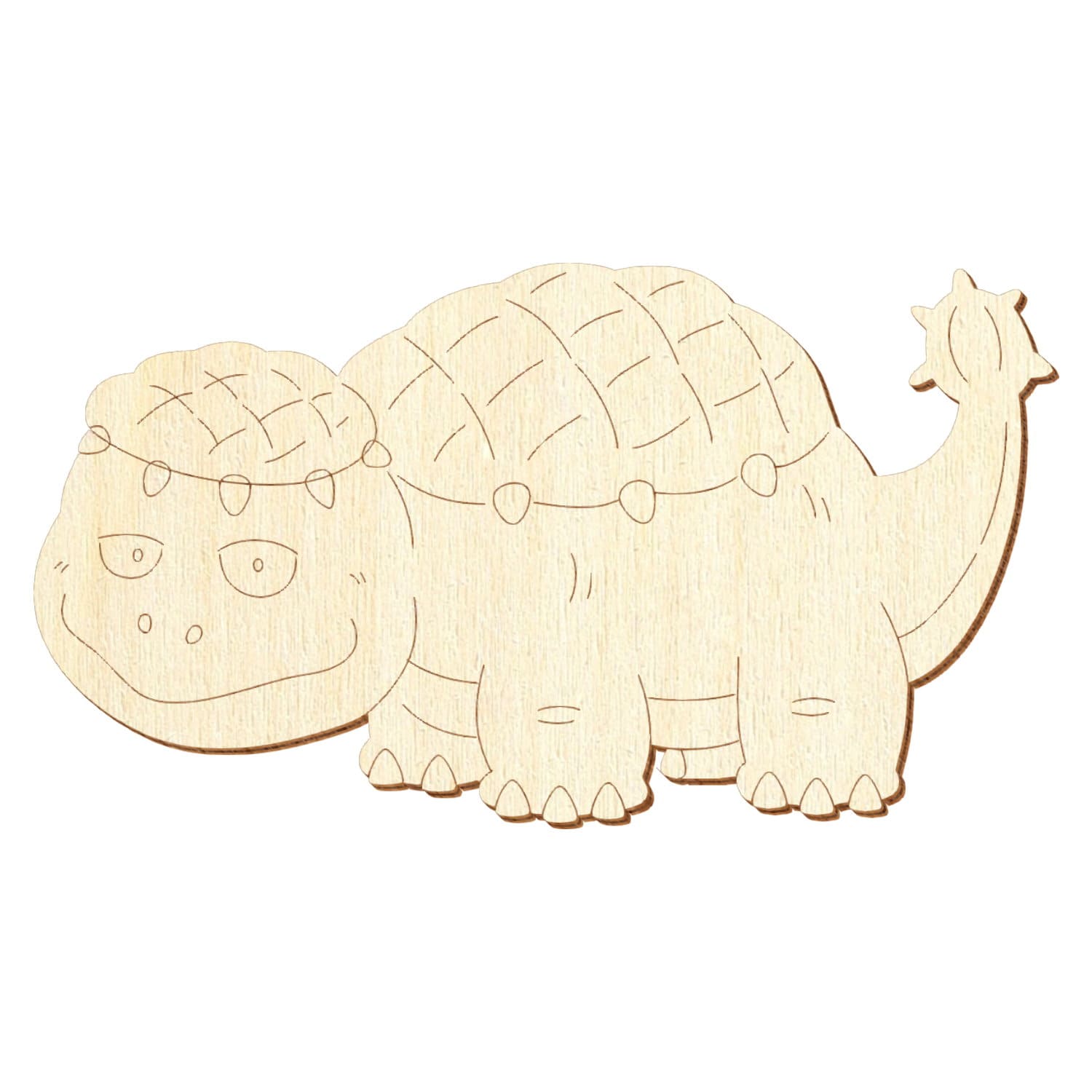 Drolliger Ankylosaurus V1 Holz Zuschnitt 3-50cm