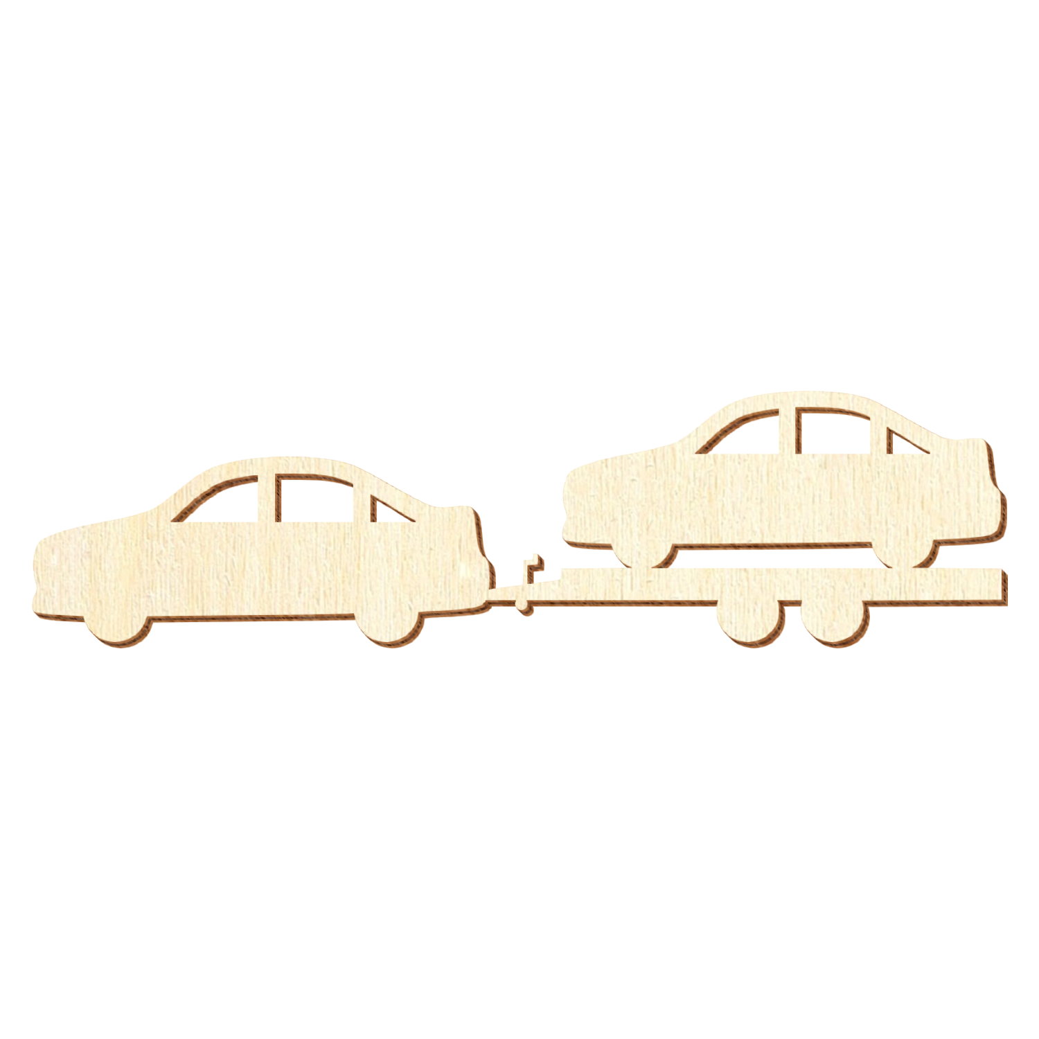 Auto V6 mit Autoanhänger Holz Zuschnitt 5-50cm