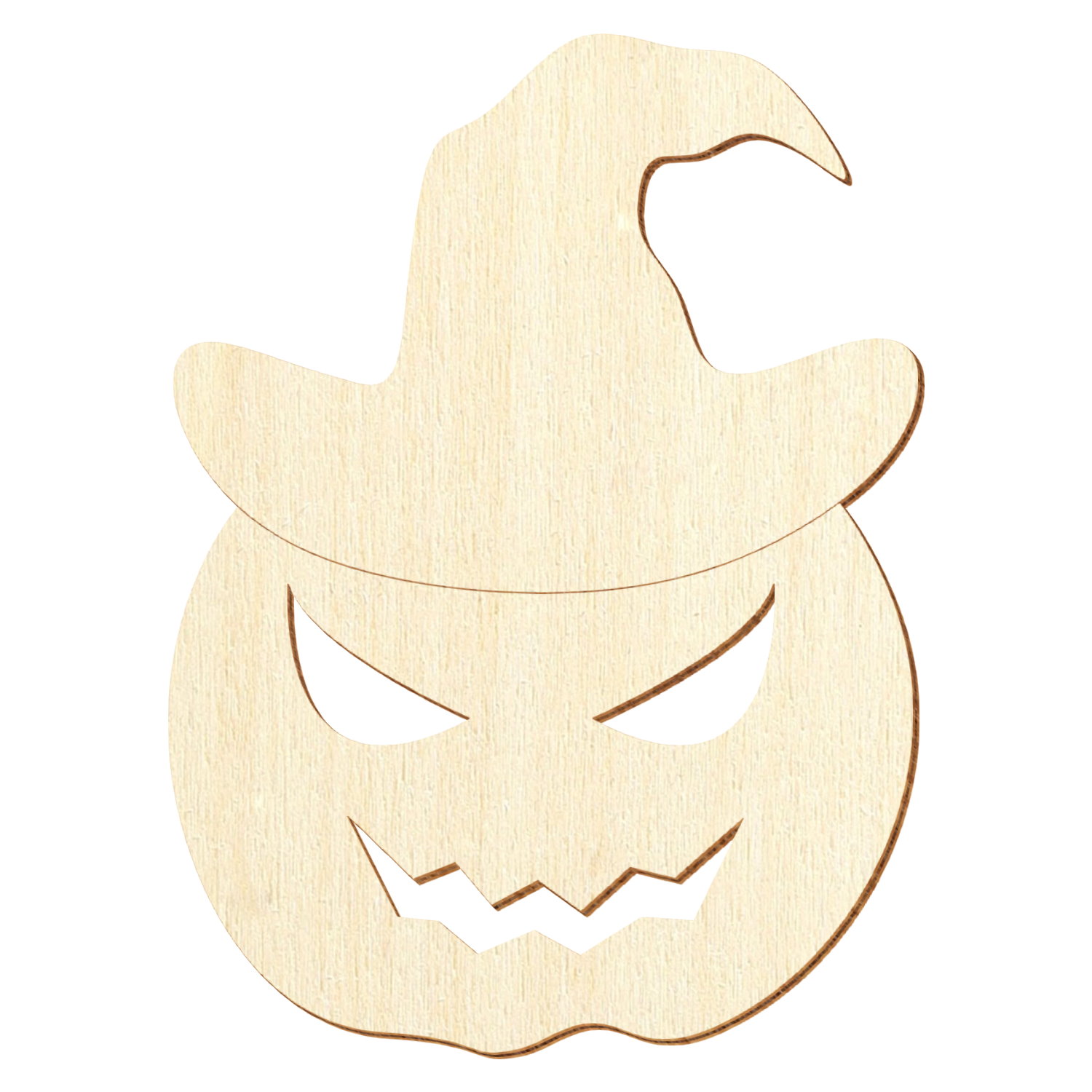 Halloween Kürbis mit Hut V1 Holz Zuschnitt 5-50cm