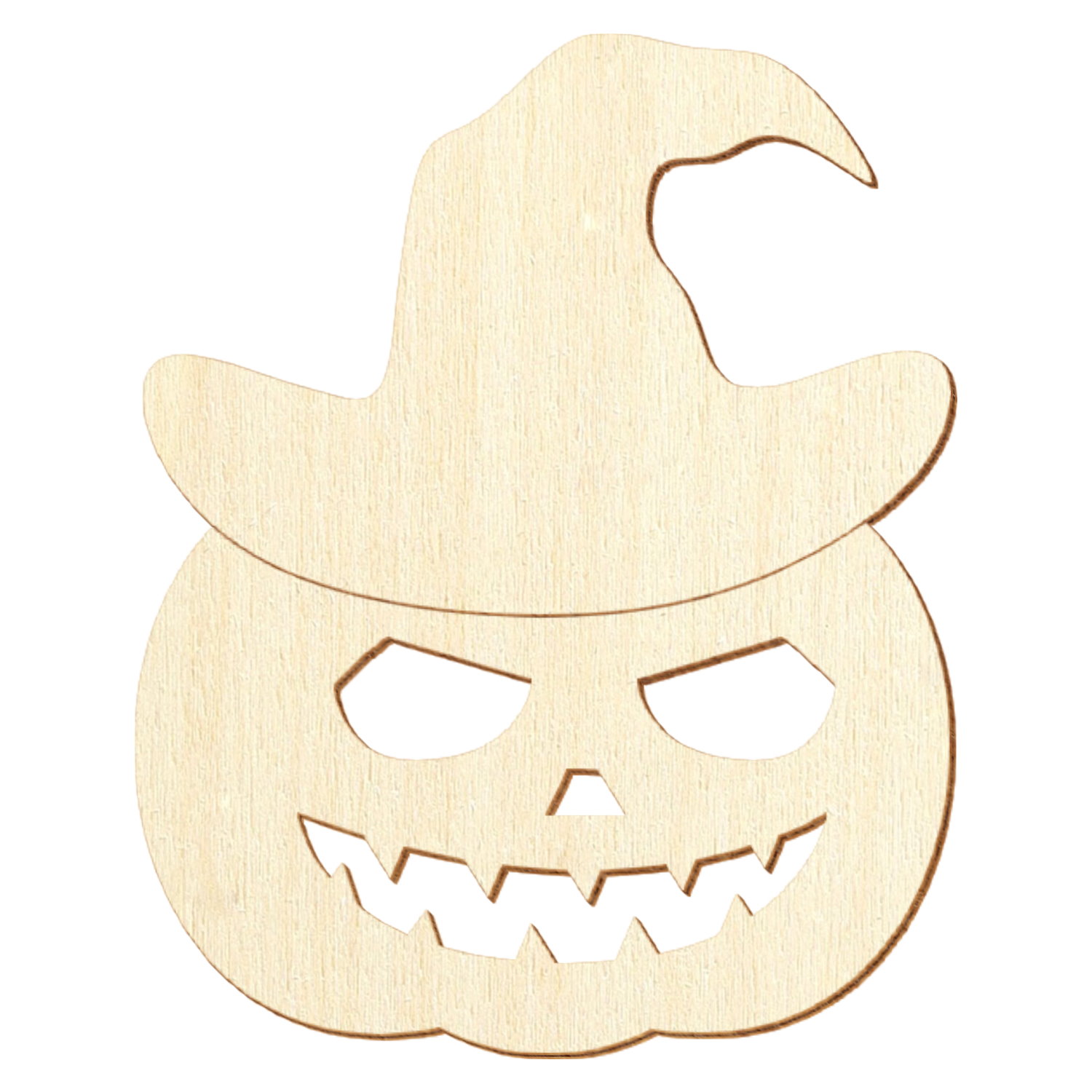 Halloween Kürbis mit Hut V2 Holz Zuschnitt 5-50cm