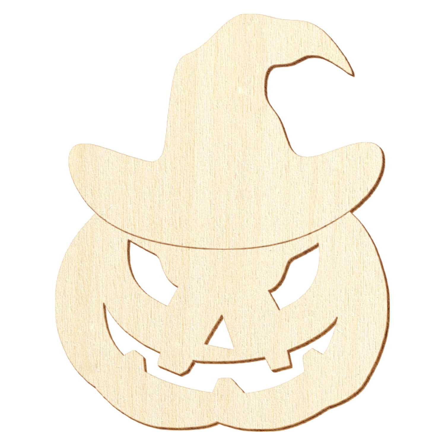 Halloween Kürbis mit Hut V3 Holz Zuschnitt 5-50cm