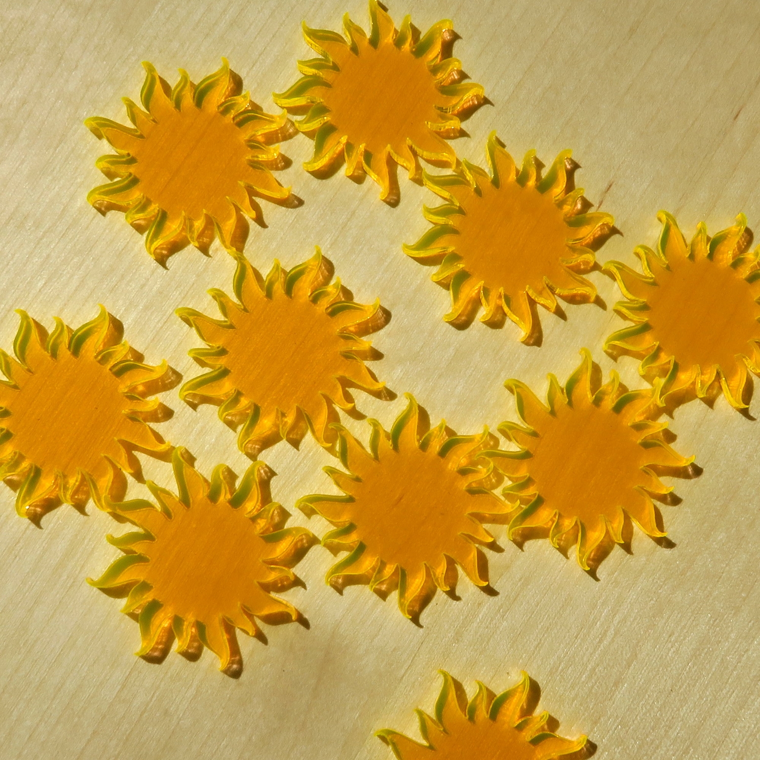 PLEXIGLAS® Sonne neonorange Streudeko