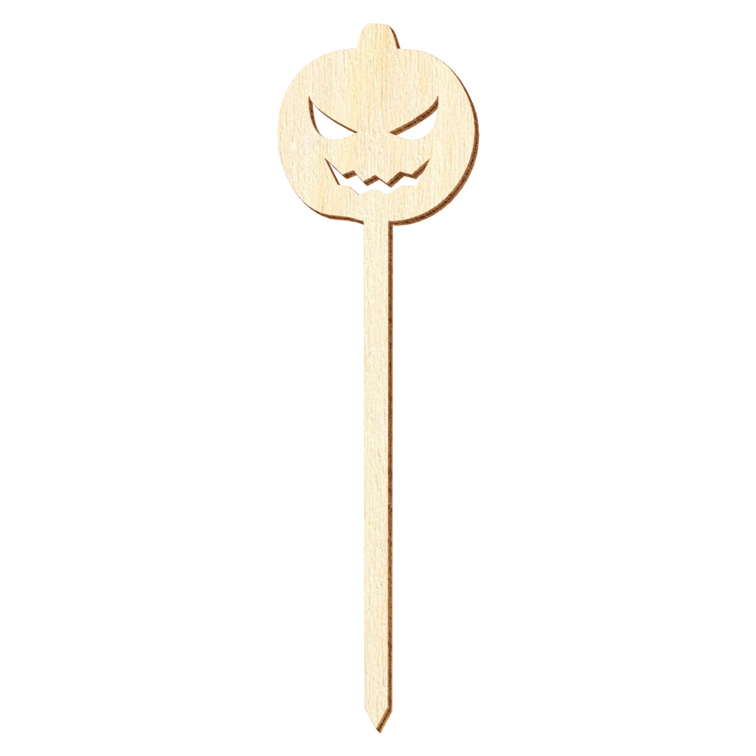 Kürbis mit Gesicht Holz Blumenstecker 10-50cm