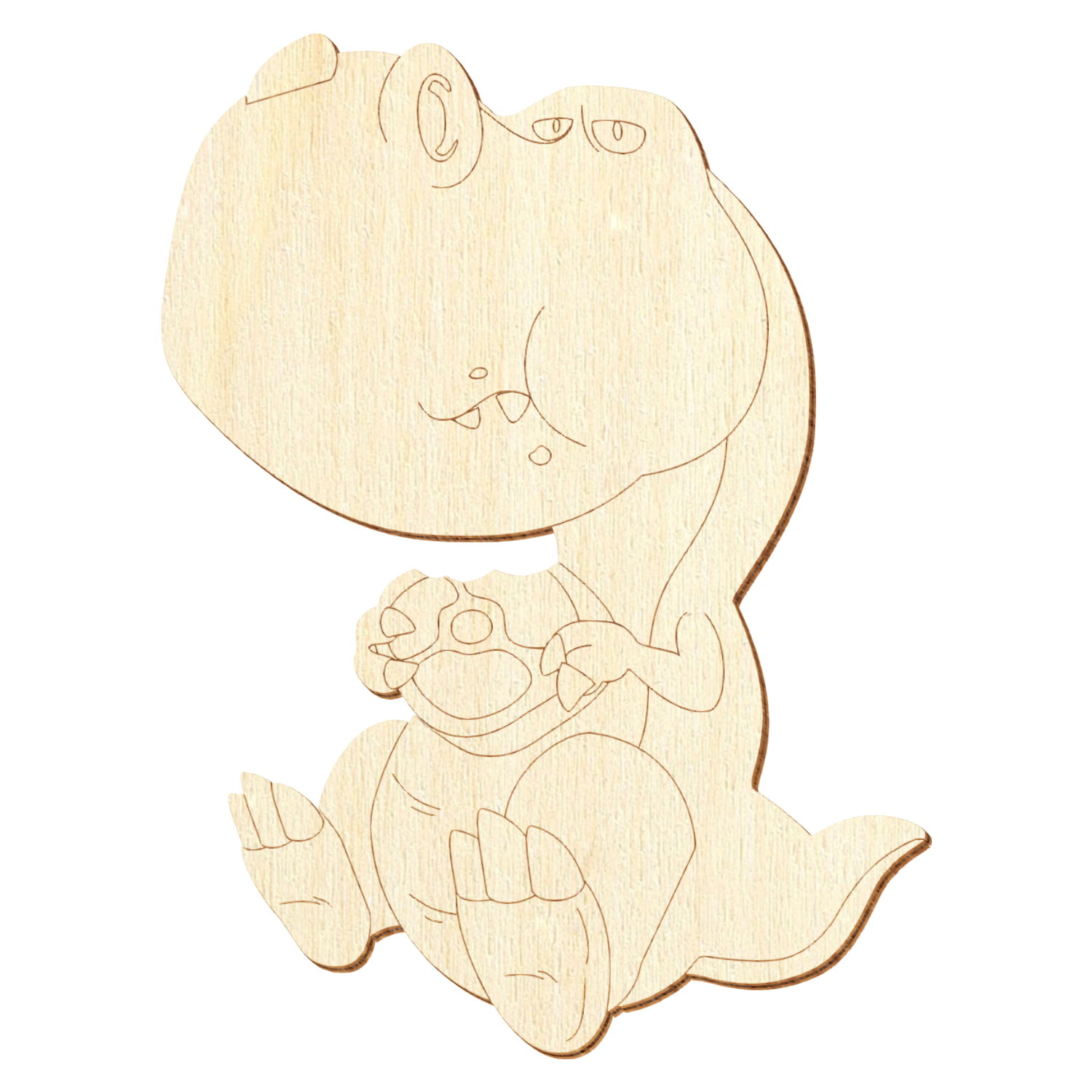Drolliger T-Rex V2 Holz Zuschnitt 3-50cm