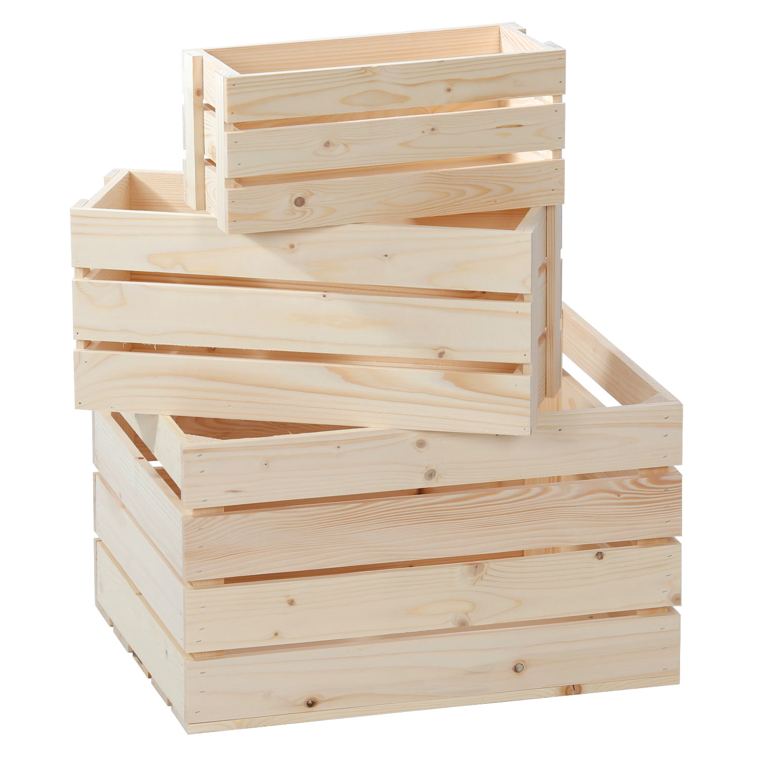 Bütic Holzstiege Allzweckkiste Holzbox Holzkiste