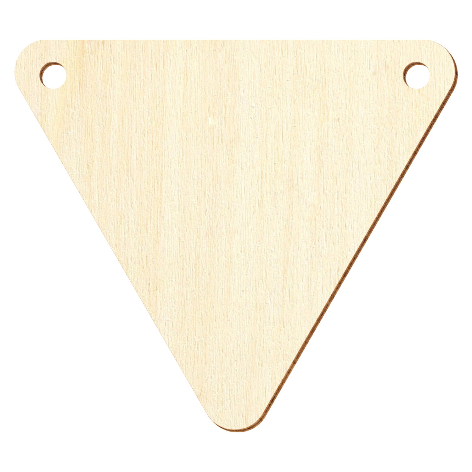 Dreieck gerundet mit 2 Löchern Holz Zuschnitt 2-10cm