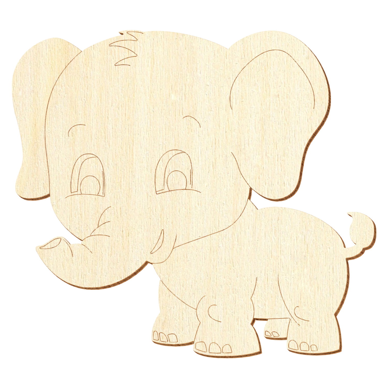 Elefantenbaby V1 Holz Zuschnitt 5-50cm