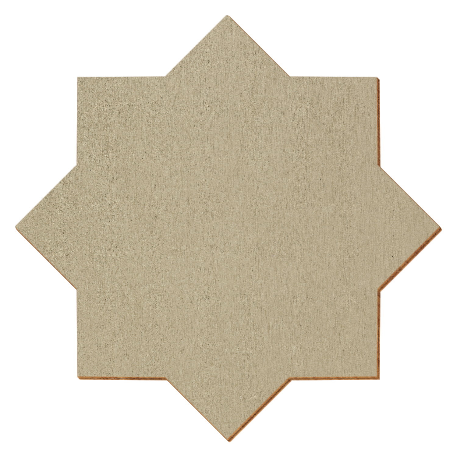 Stern 8 Zacken Bronze Holz Zuschnitt 3-50cm