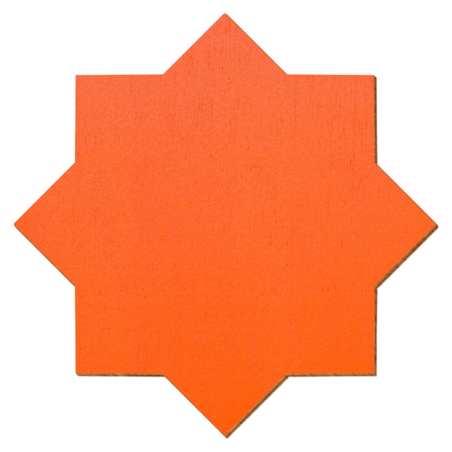 Stern 8 Zacken Orange Holz Zuschnitt 3-50cm