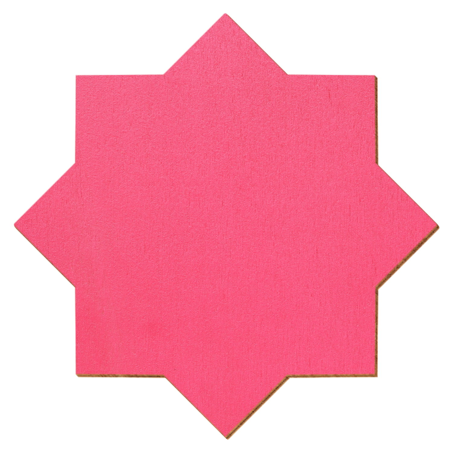Stern 8 Zacken Pink Holz Zuschnitt 3-50cm