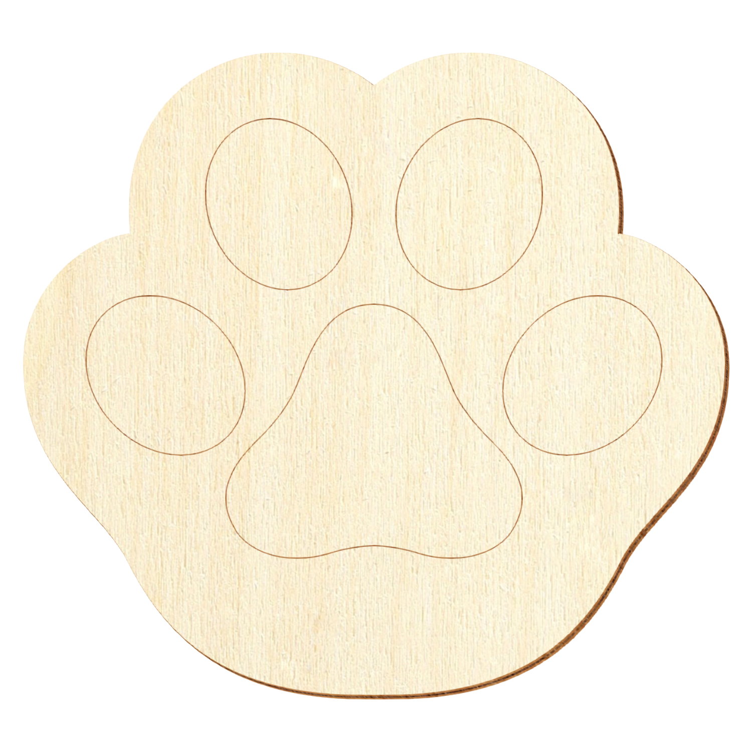 Hundepfote Holz Zuschnitt 3-50cm