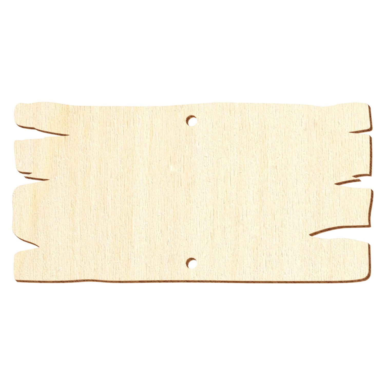 Schild Holzbrettoptik 2 Löcher vertikal Holz Zuschnitt 5-50cm
