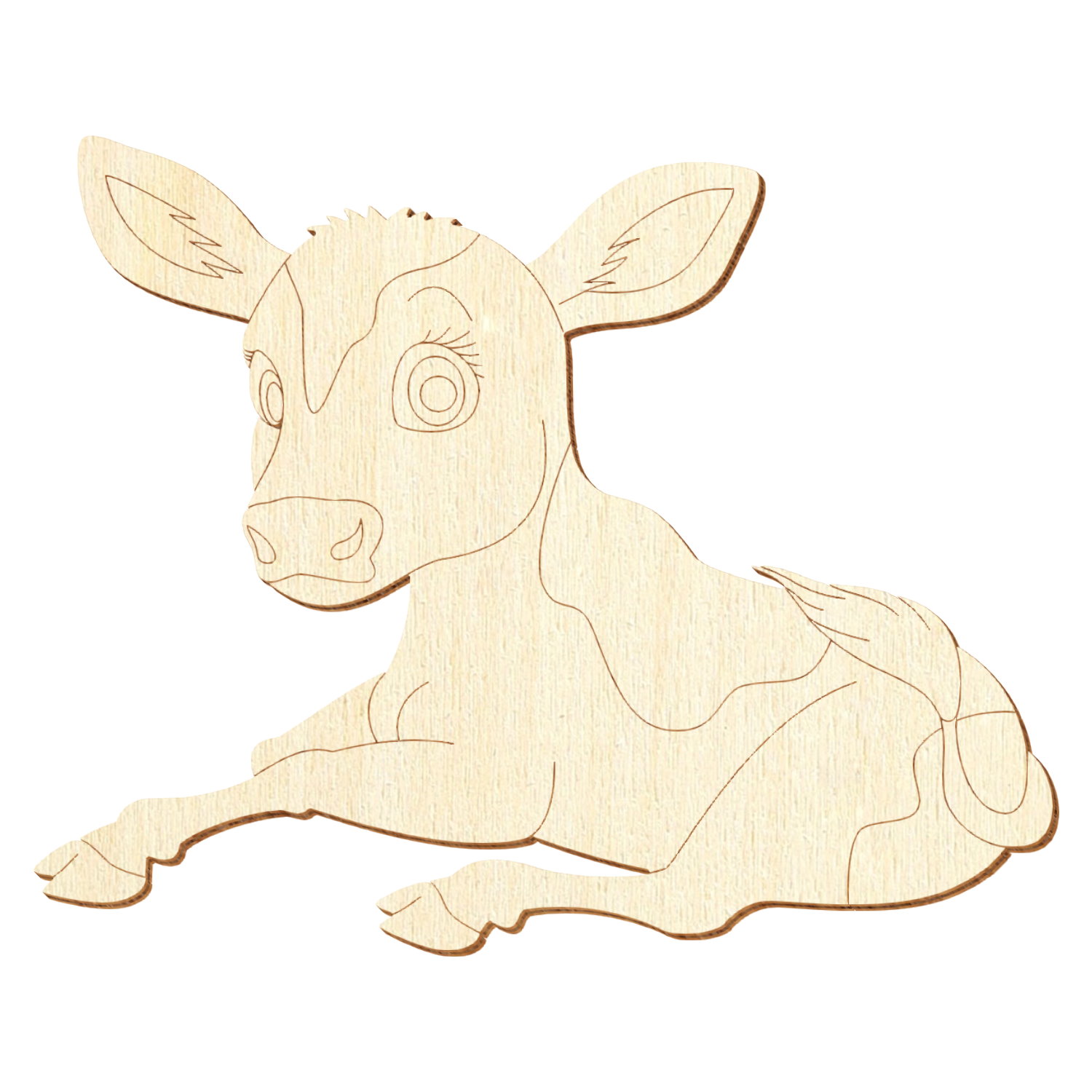 Kalb, Kälbchen V2 Holz Zuschnitt 5-50cm