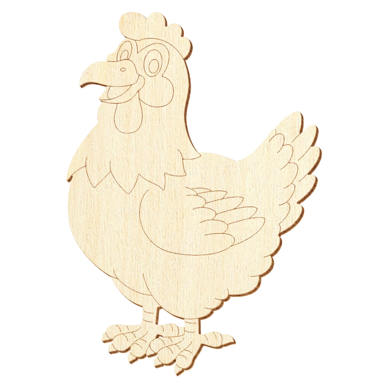 Huhn V2 Holz Zuschnitt 5-50cm